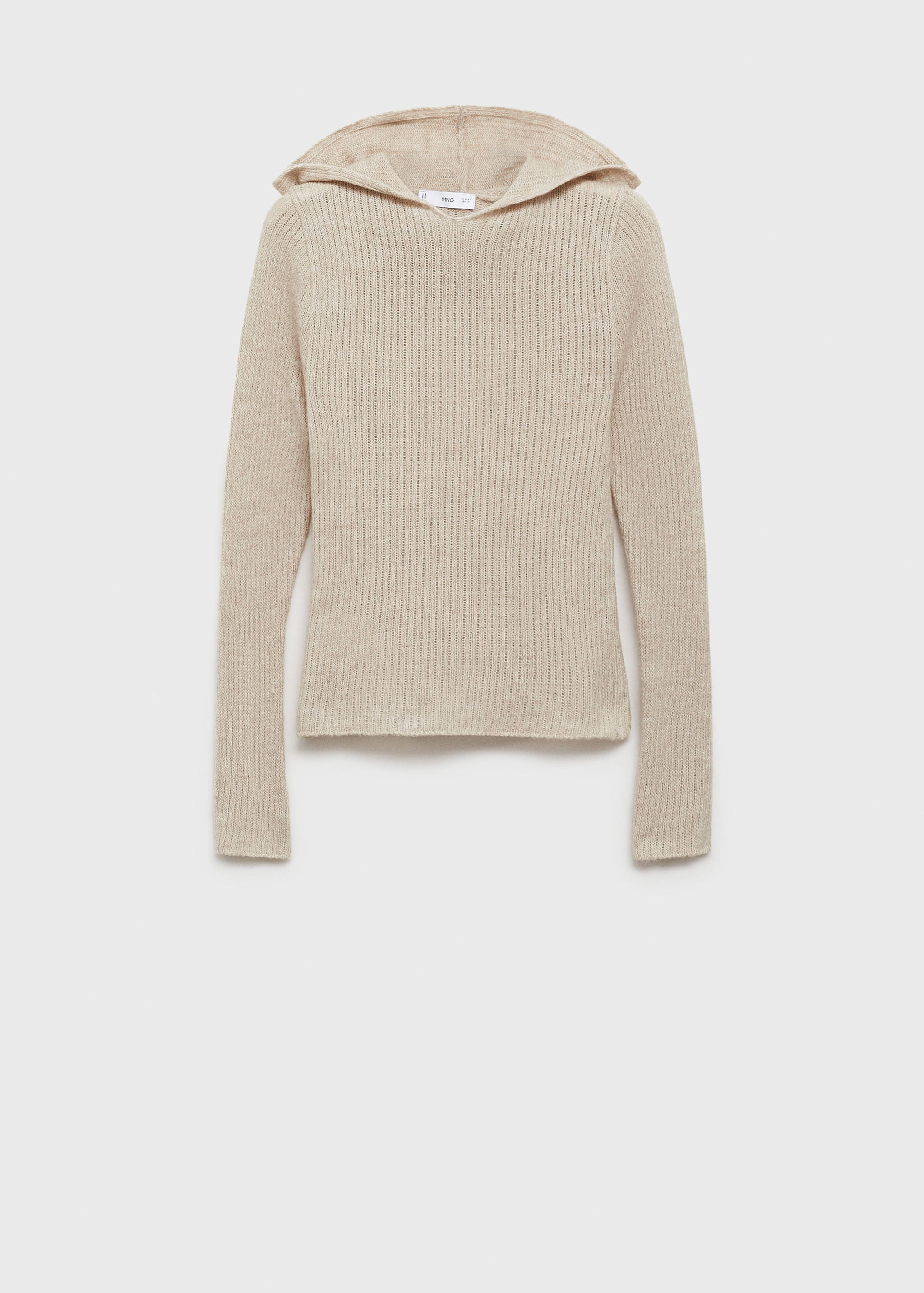 Pull-over maille côtelée capuche - Article sans modèle