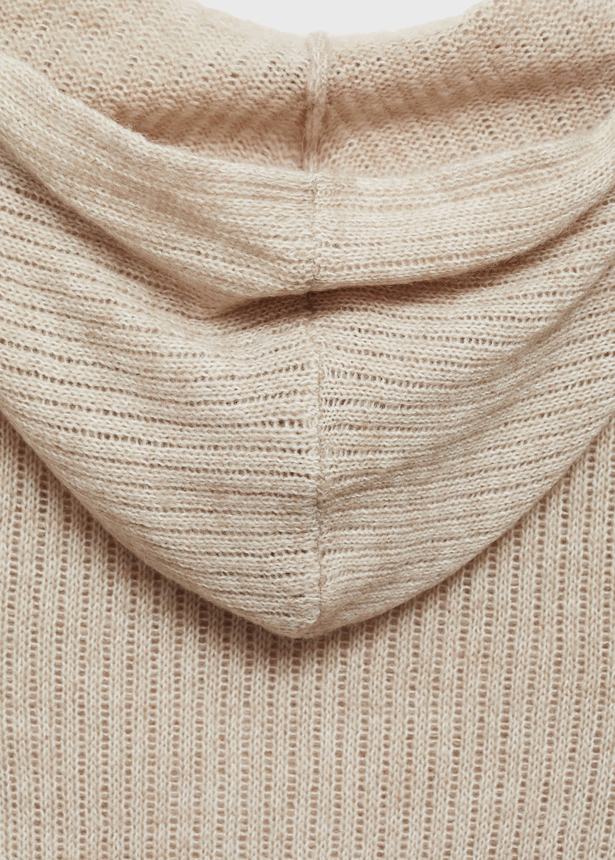 Pull-over maille côtelée capuche - Détail de l'article 0