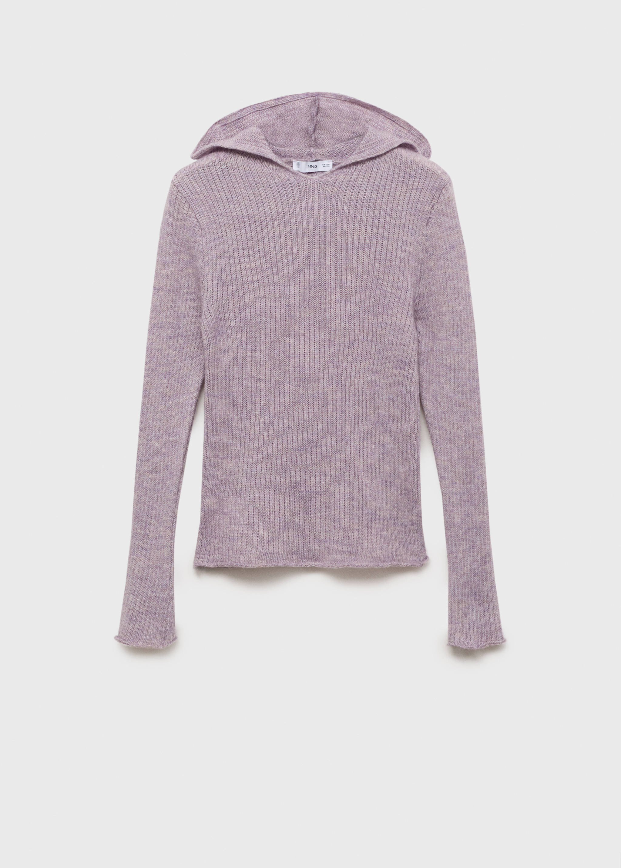 Pull-over maille côtelée capuche - Article sans modèle