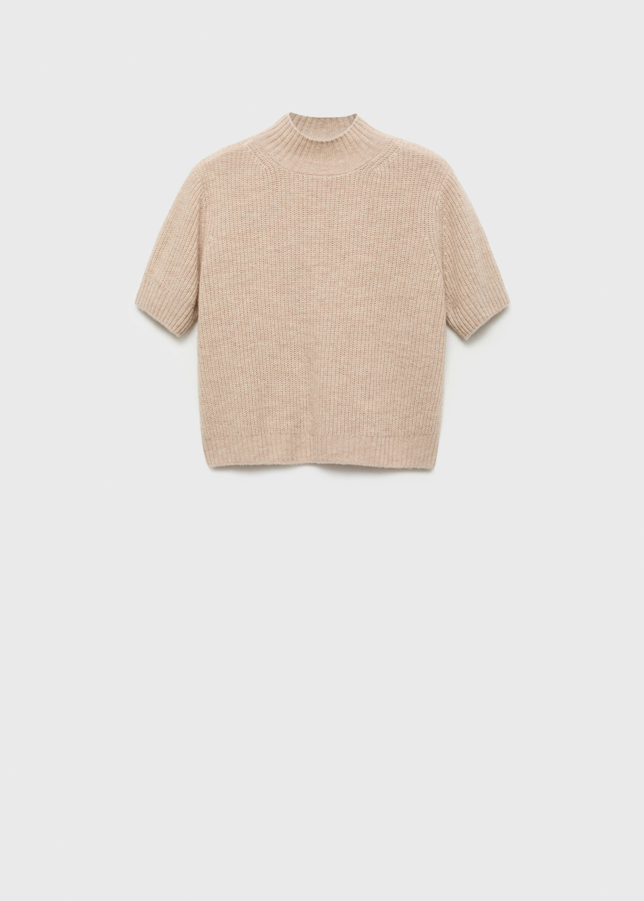 Short-sleeved wool sweater - Article without model