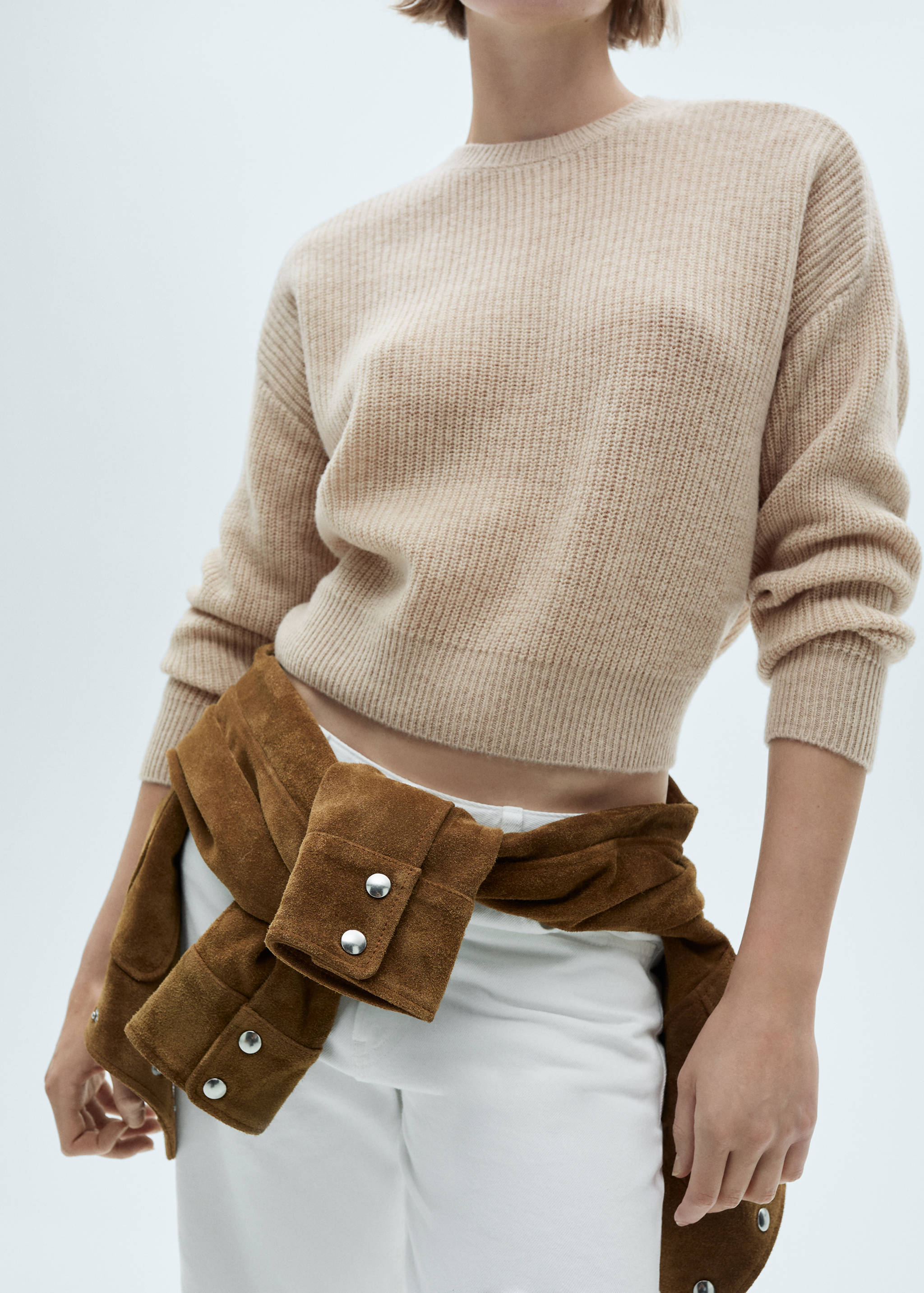 Cropped wool sweater - Medium plane