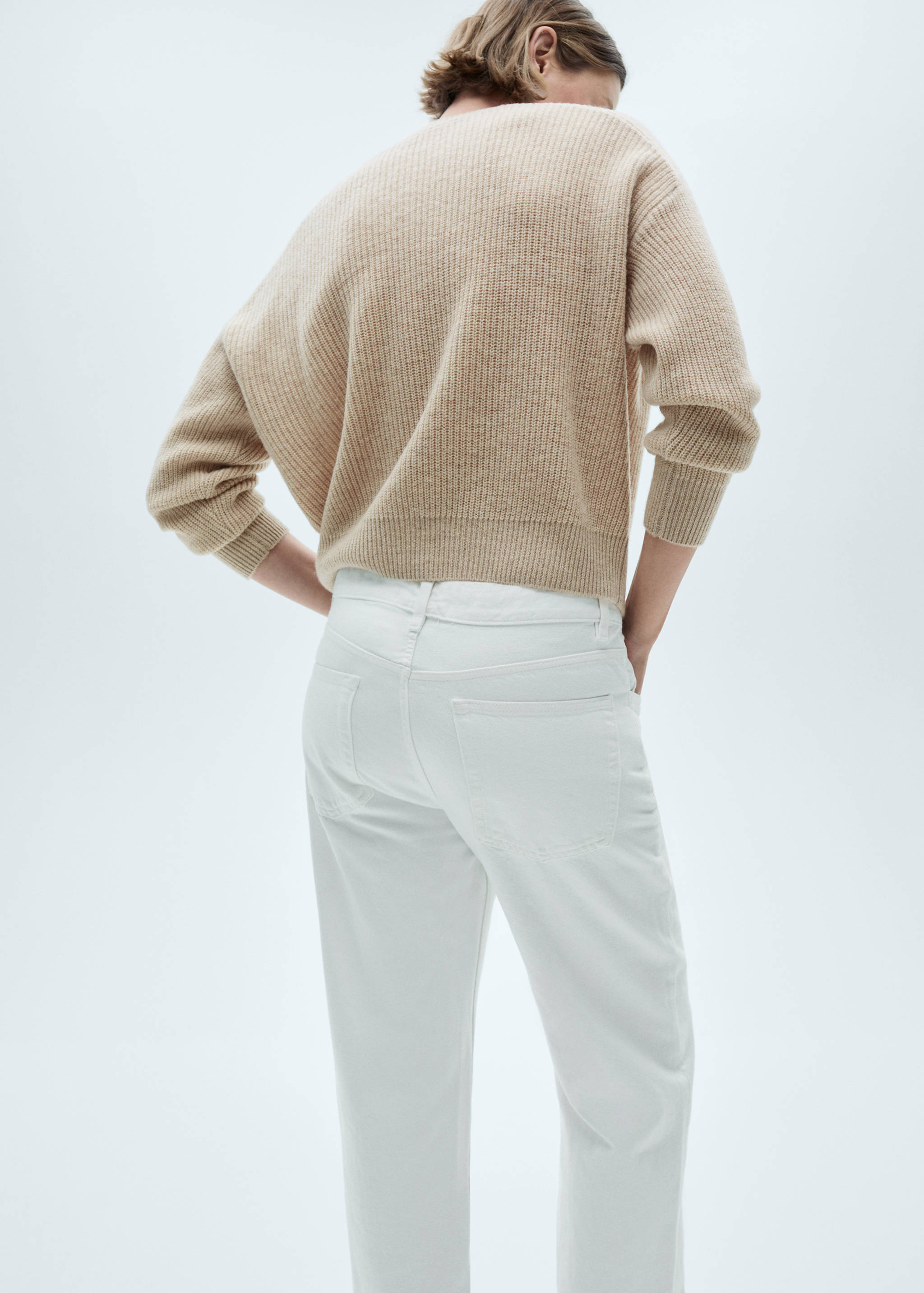 Cropped wool sweater - Reverse of the article