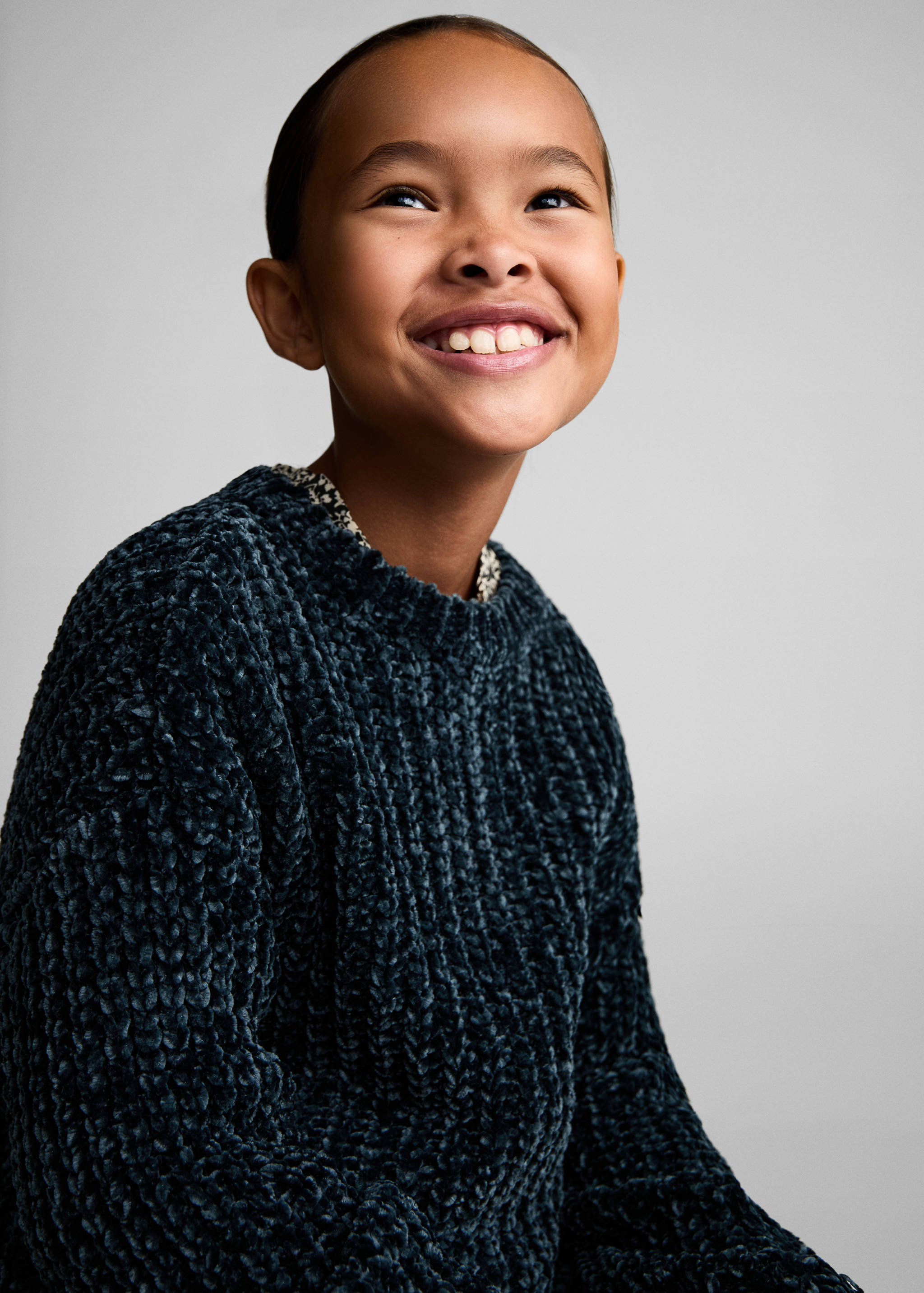 绳绒面料针织连衣裙 - null