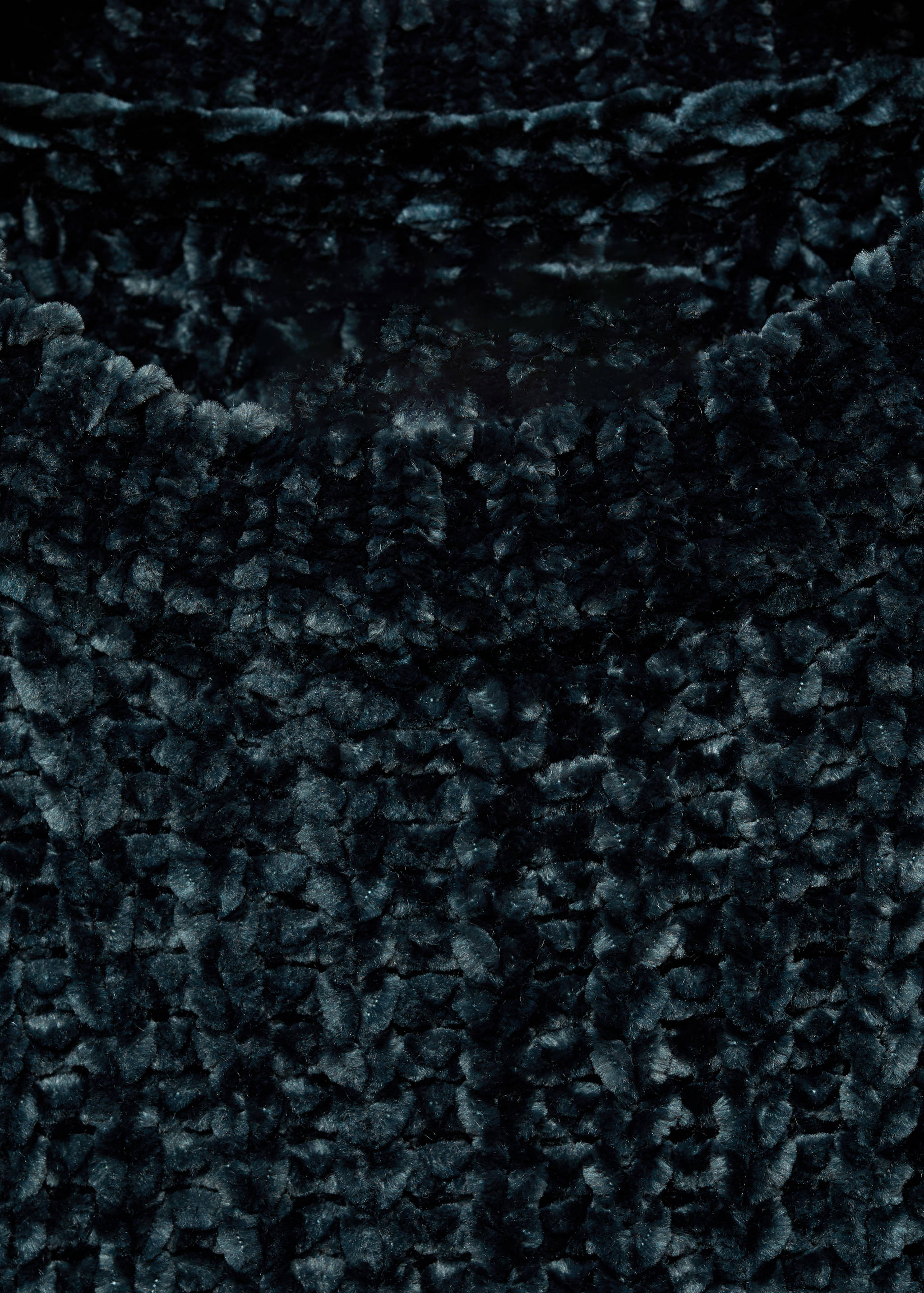 绳绒面料针织连衣裙 - null