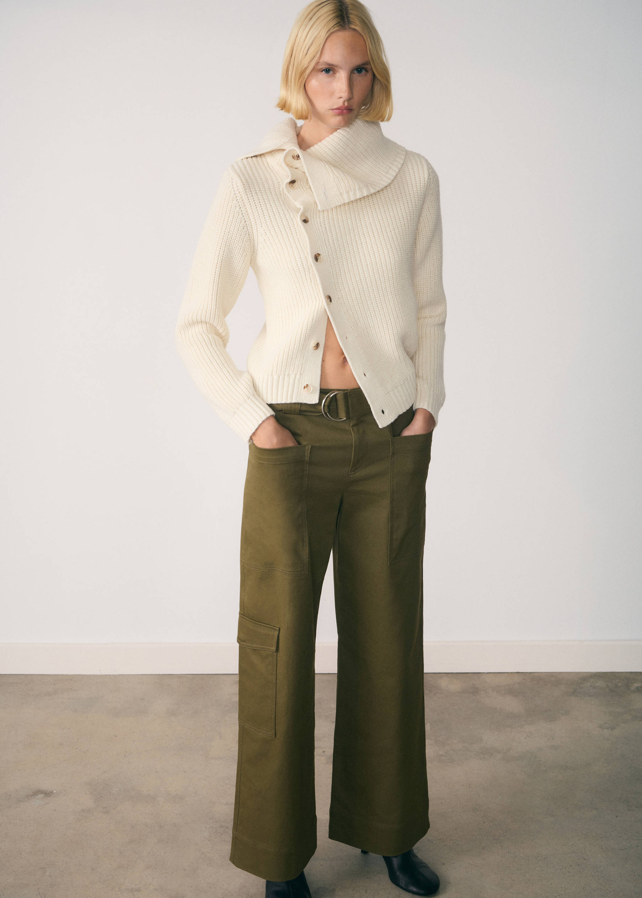 Pull-over boutons col cheminée - Plan général