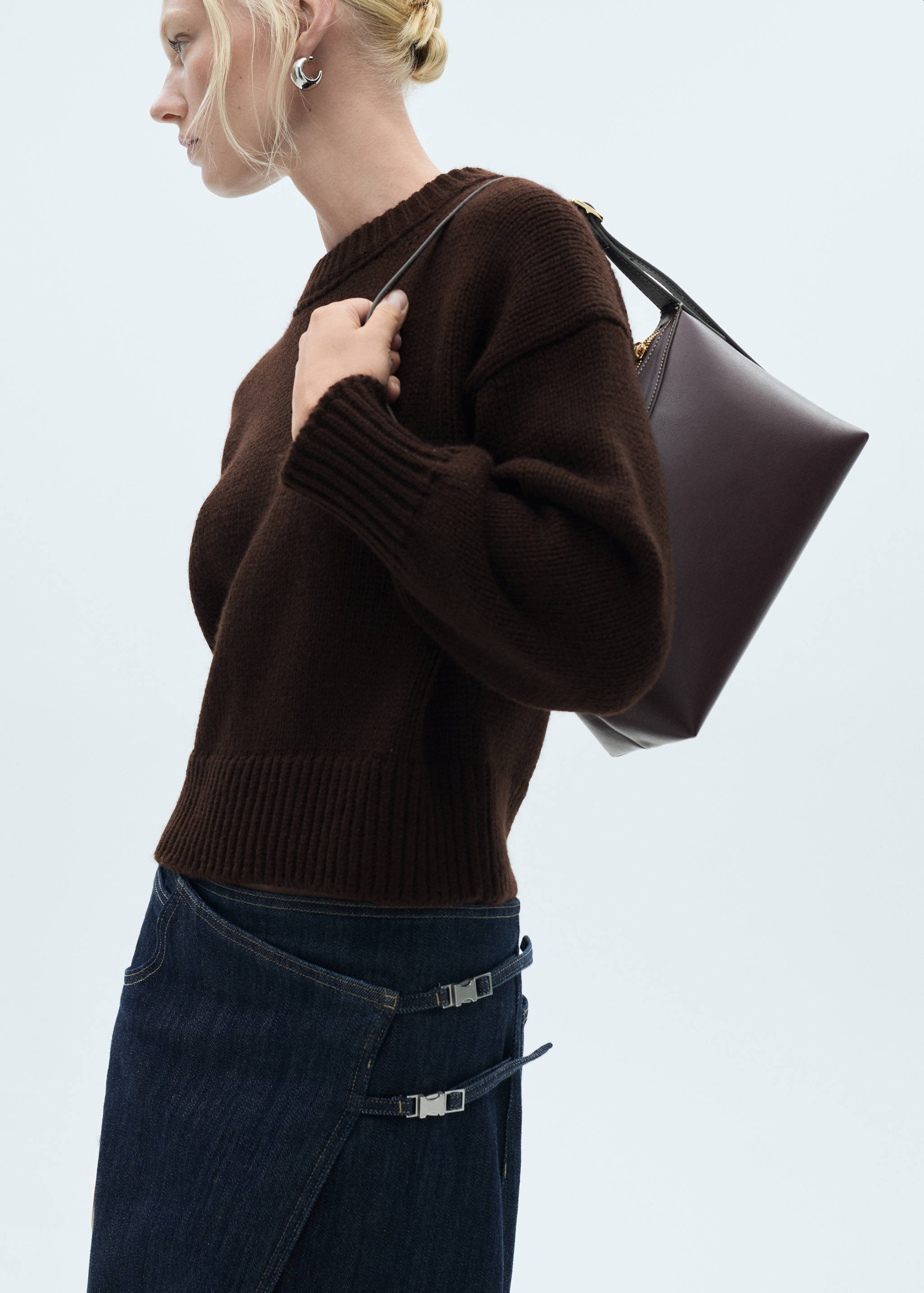 Jersey punto cuello redondo - Plano medio