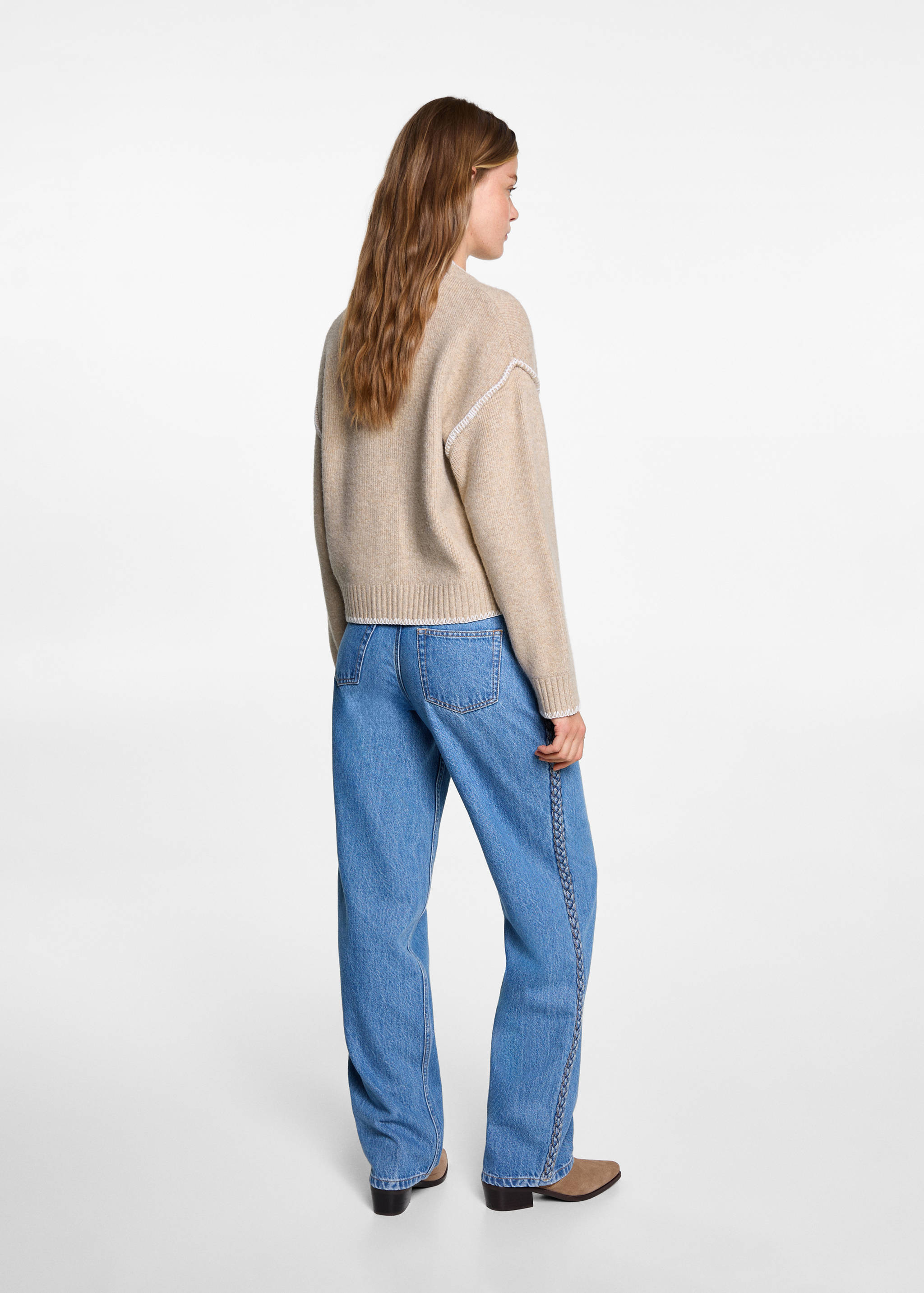 Sweater with decorative seam - Reverse of the article