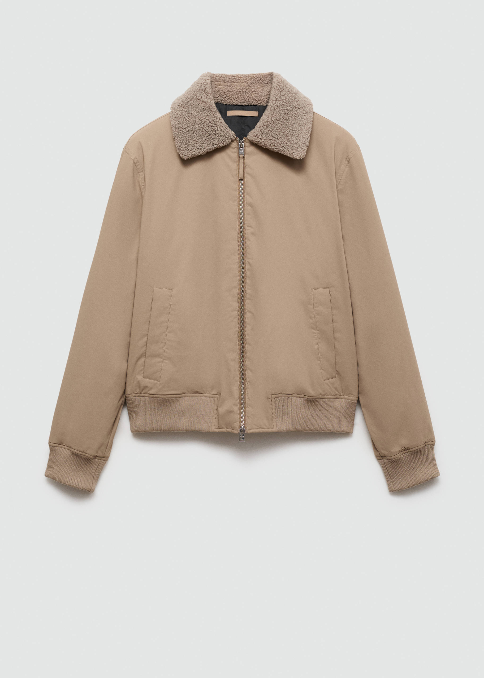 Water-repellent jacket with sheepskin collar - Article without model