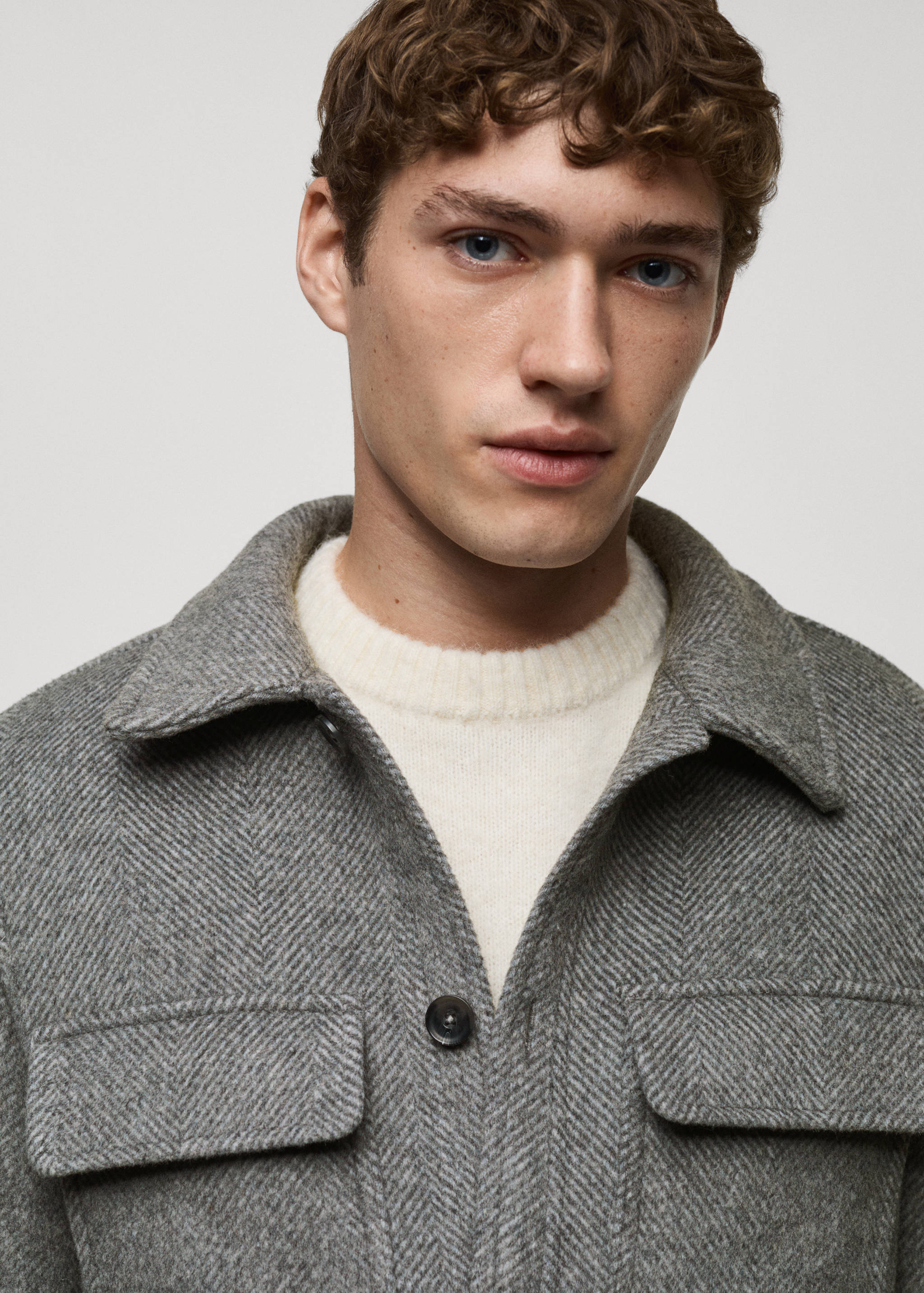 Recycled wool-blend overshirt - Details of the article 1