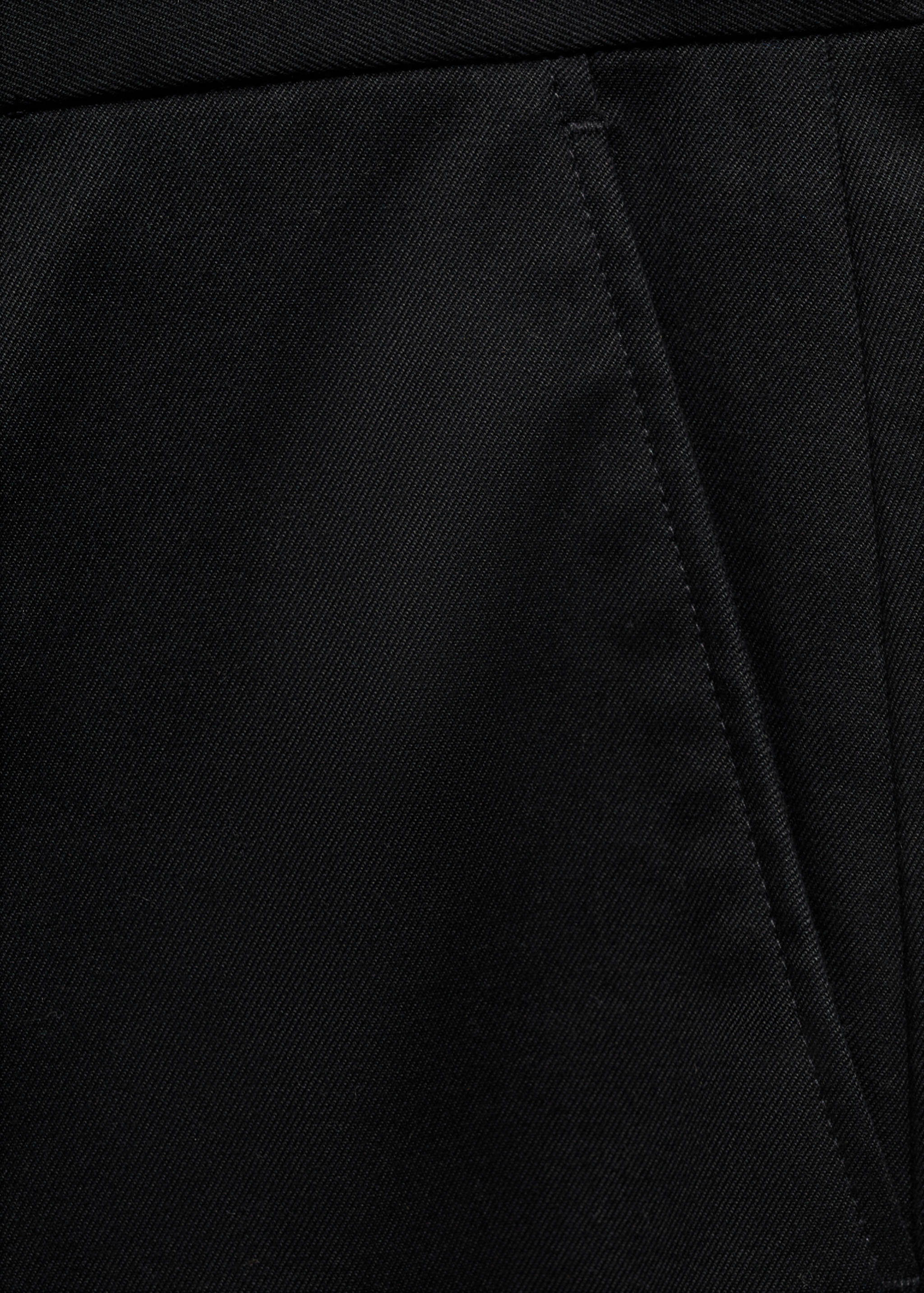 Cotton straight-fit  trousers with drawstring - Details of the article 8