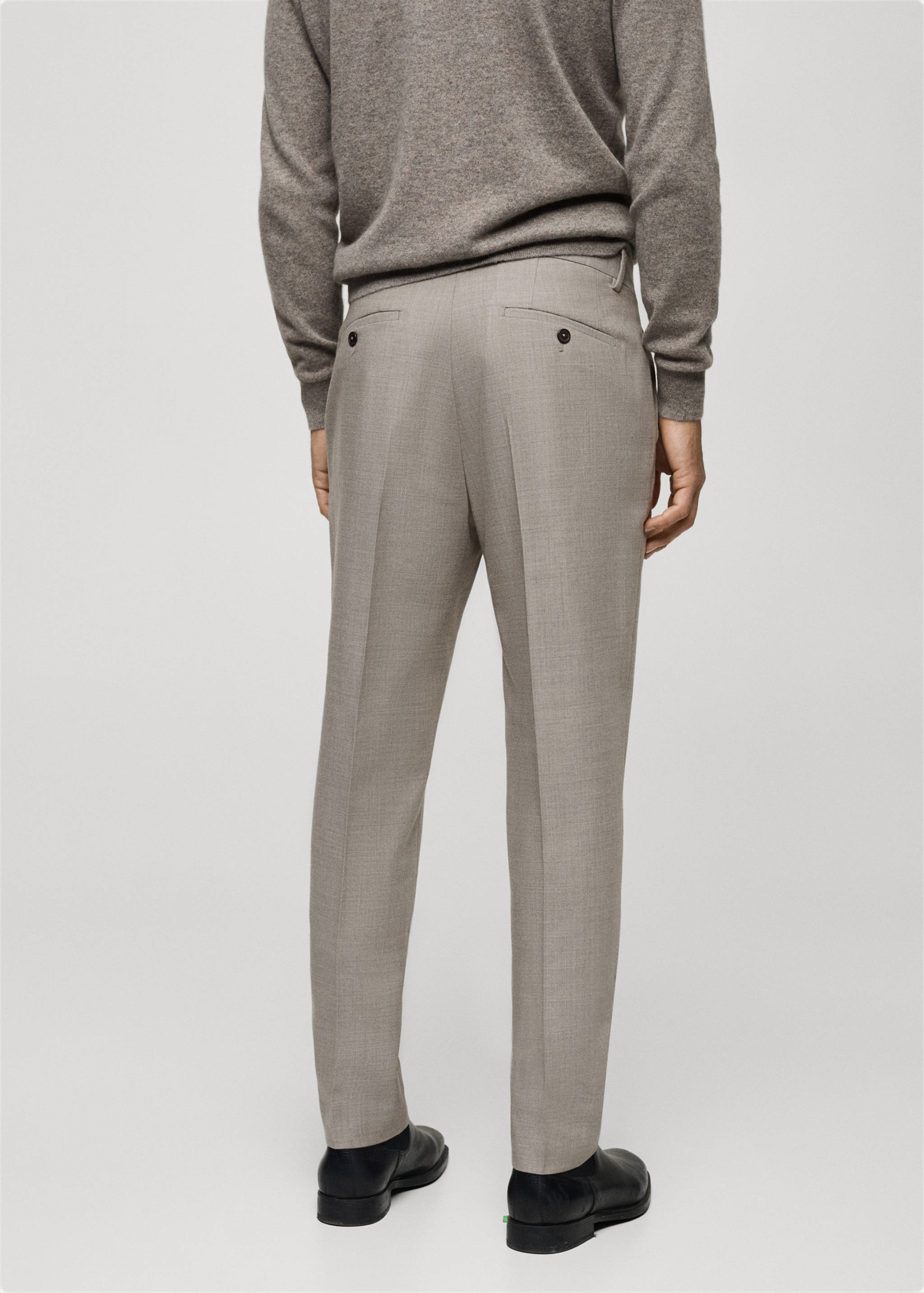 Pantalon 100 % laine vierge slim-fit - Verso de l’article