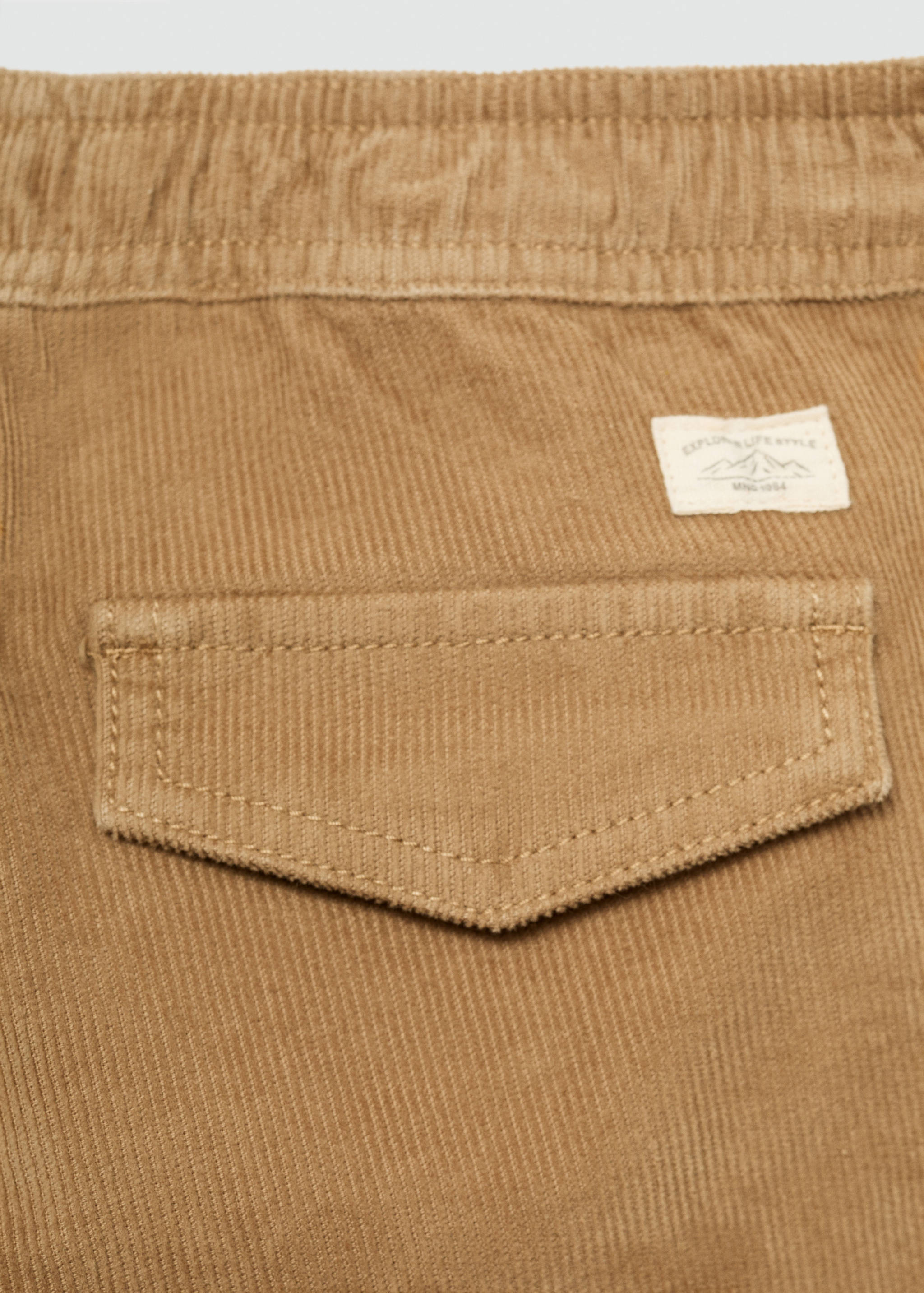 Corduroy trousers with elastic waist - Details of the article 0