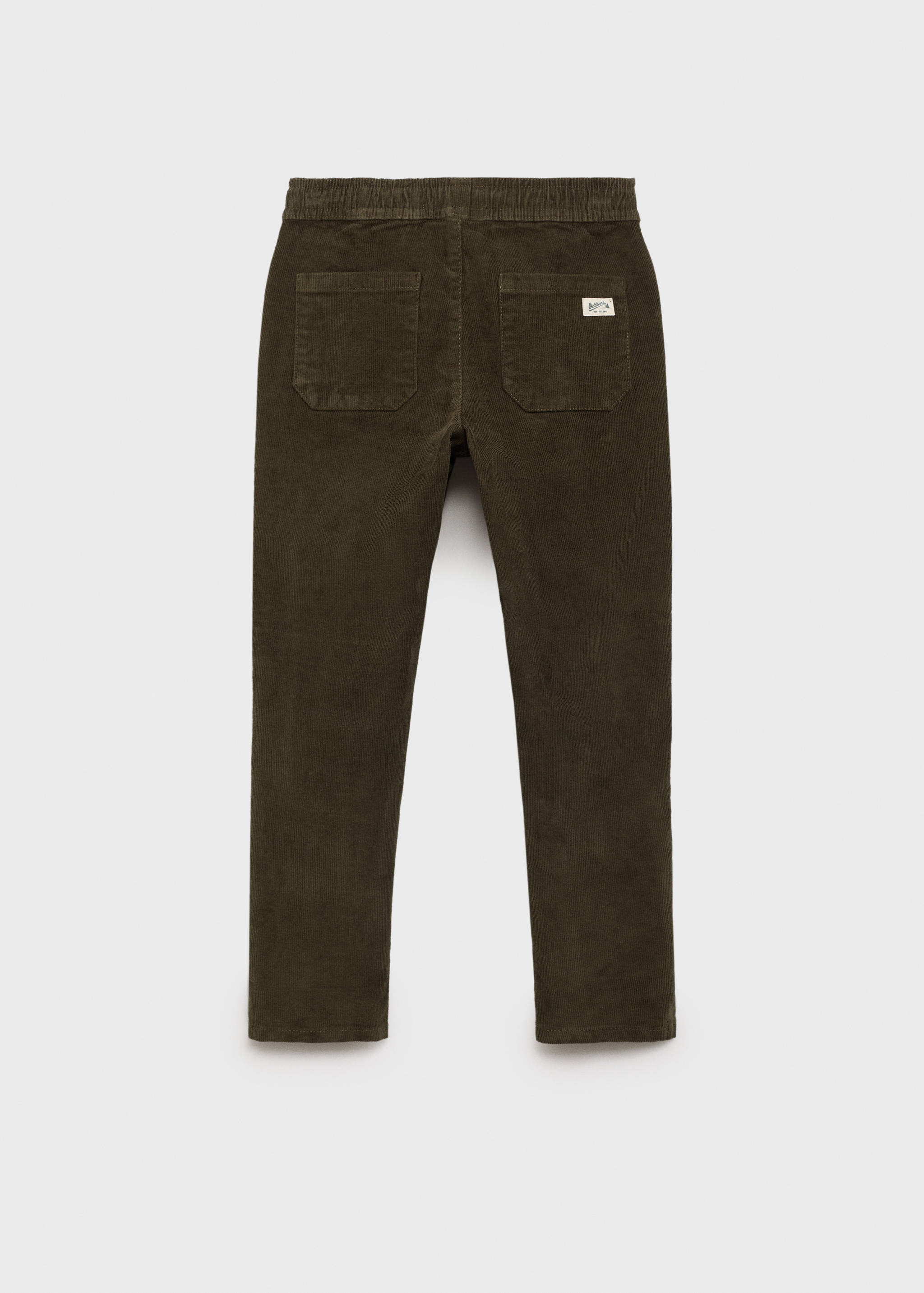 Corduroy pants with elastic waist - Reverse of the article