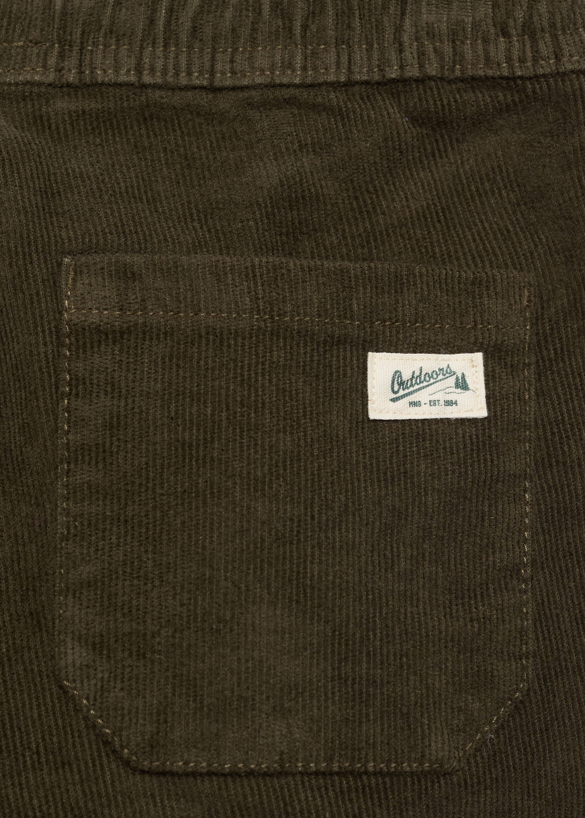 Corduroy pants with elastic waist - Details of the article 0