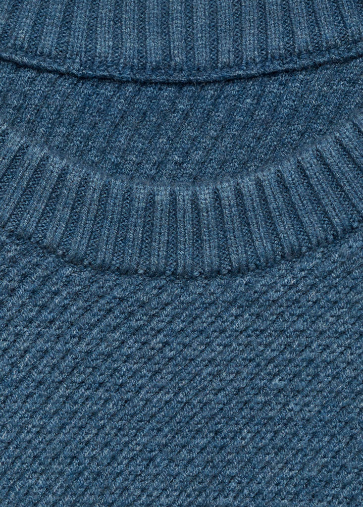 Regular-fit knitted sweater — China Blue