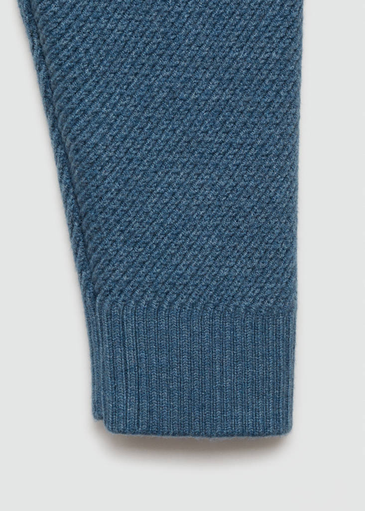 Regular-fit knitted sweater — China Blue