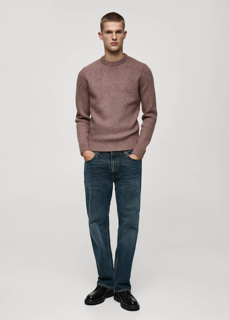 Regular-fit knitted sweater — Lavender