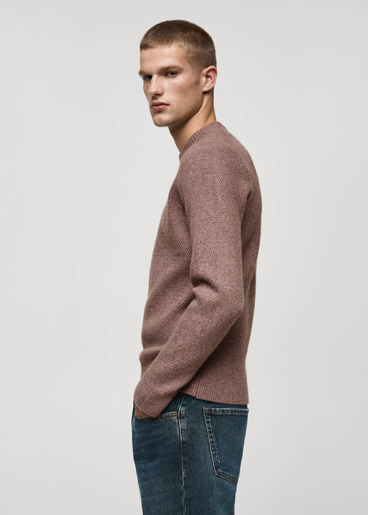 Regular-fit knitted sweater — Lavender
