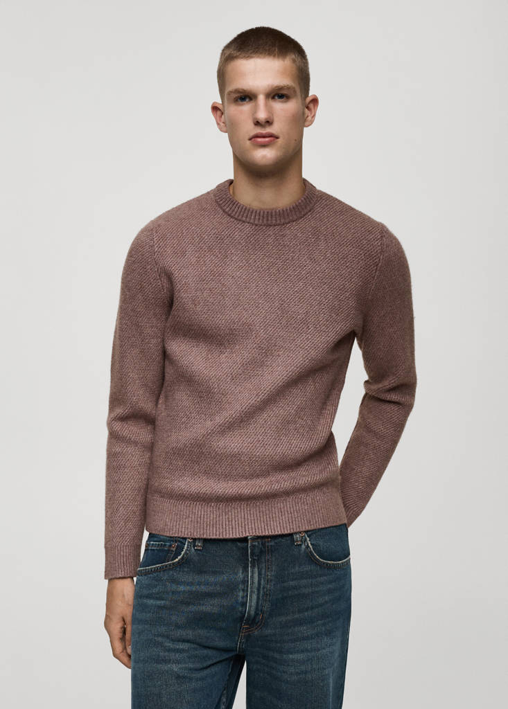 Regular-fit knitted sweater — Lavender