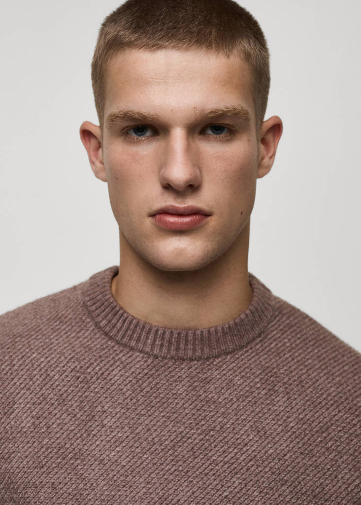 Regular-fit knitted sweater — Lavender