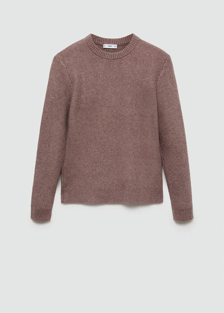 Regular-fit knitted sweater — Lavender