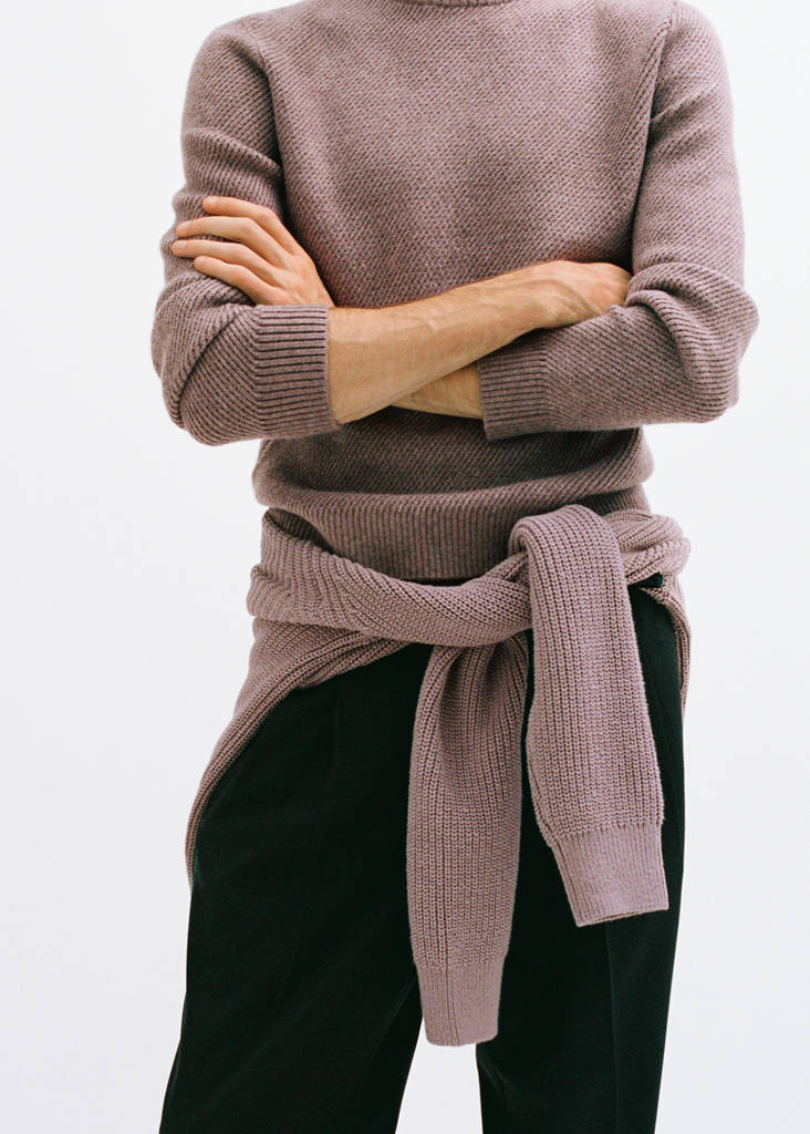 Regular-fit knitted sweater — Lavender