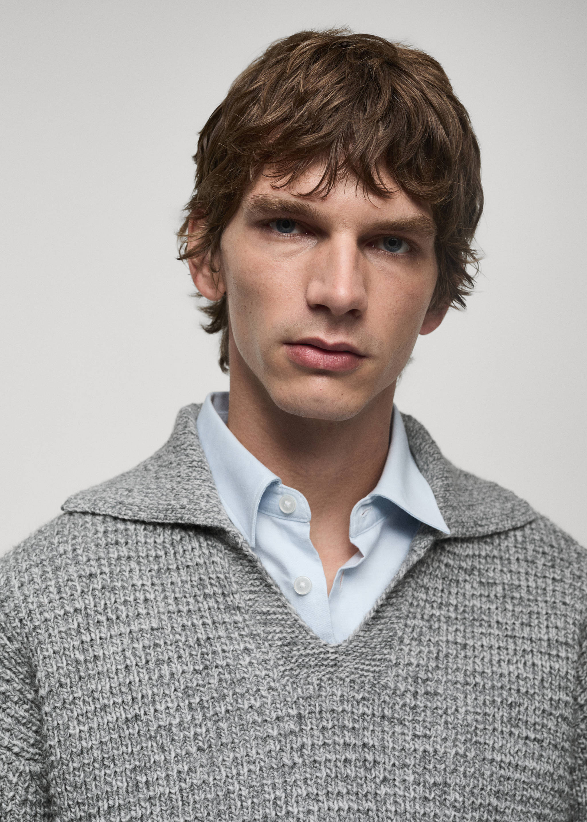 Braided polo-neck sweater - Details of the article 1