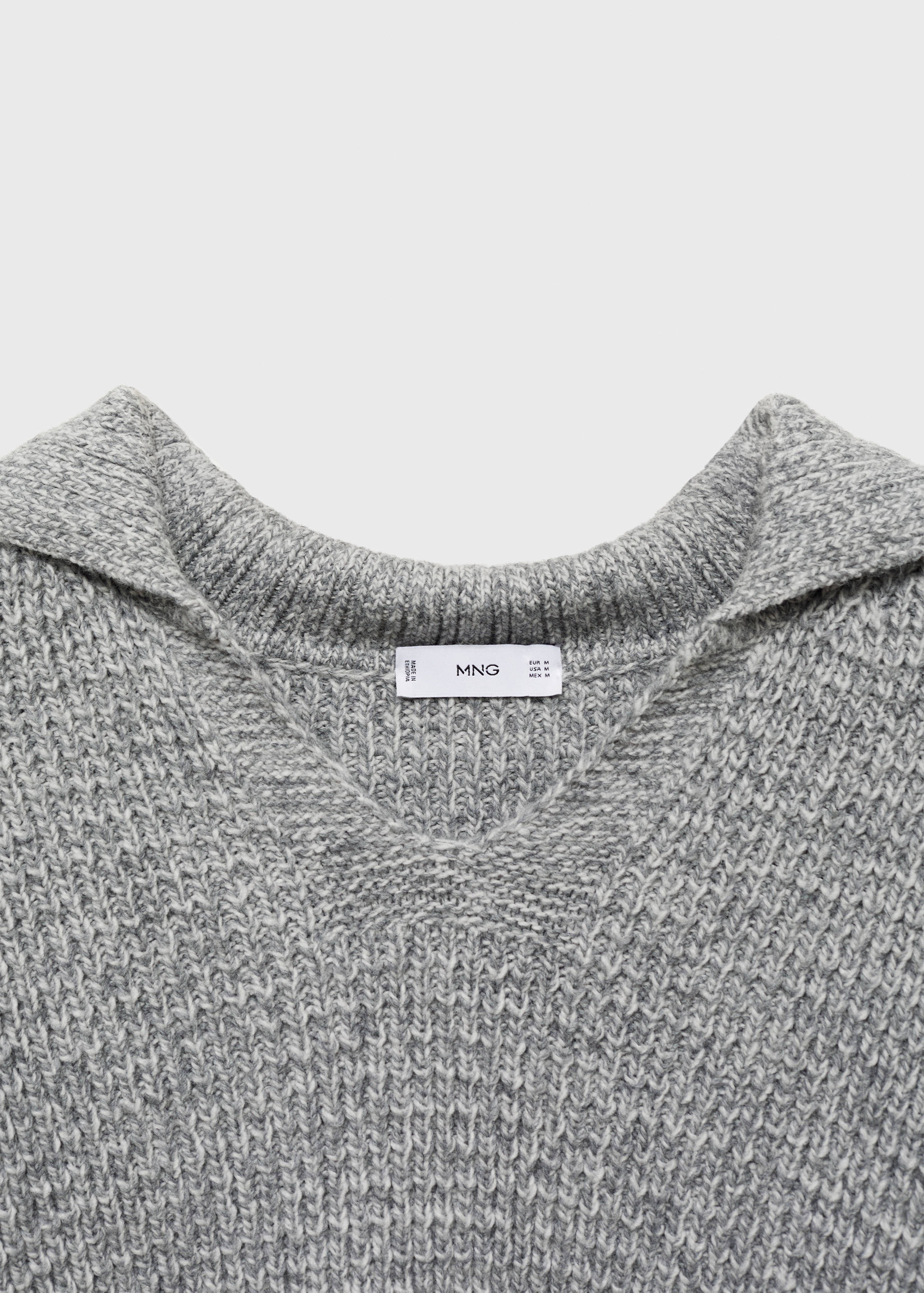 Braided polo-neck sweater - Details of the article 8