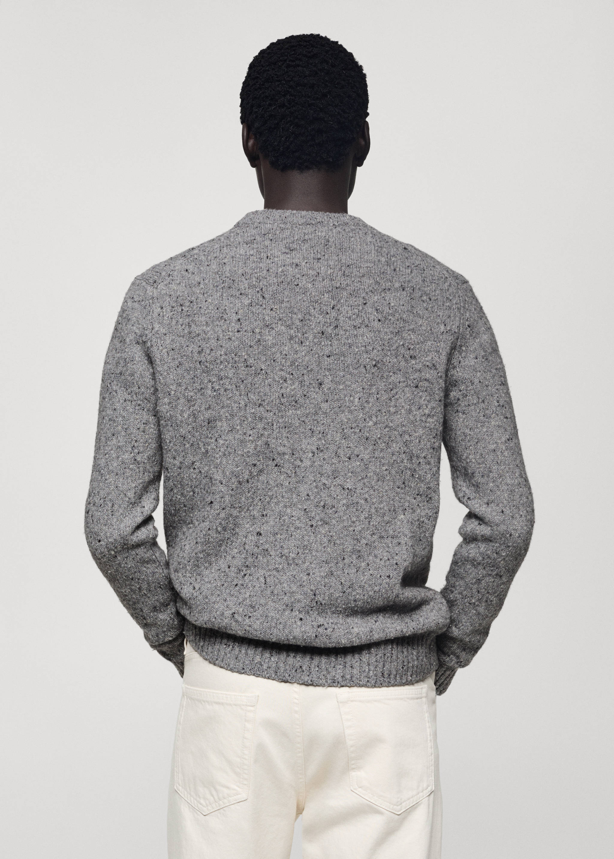 Marled wool knitted sweater - Reverse of the article