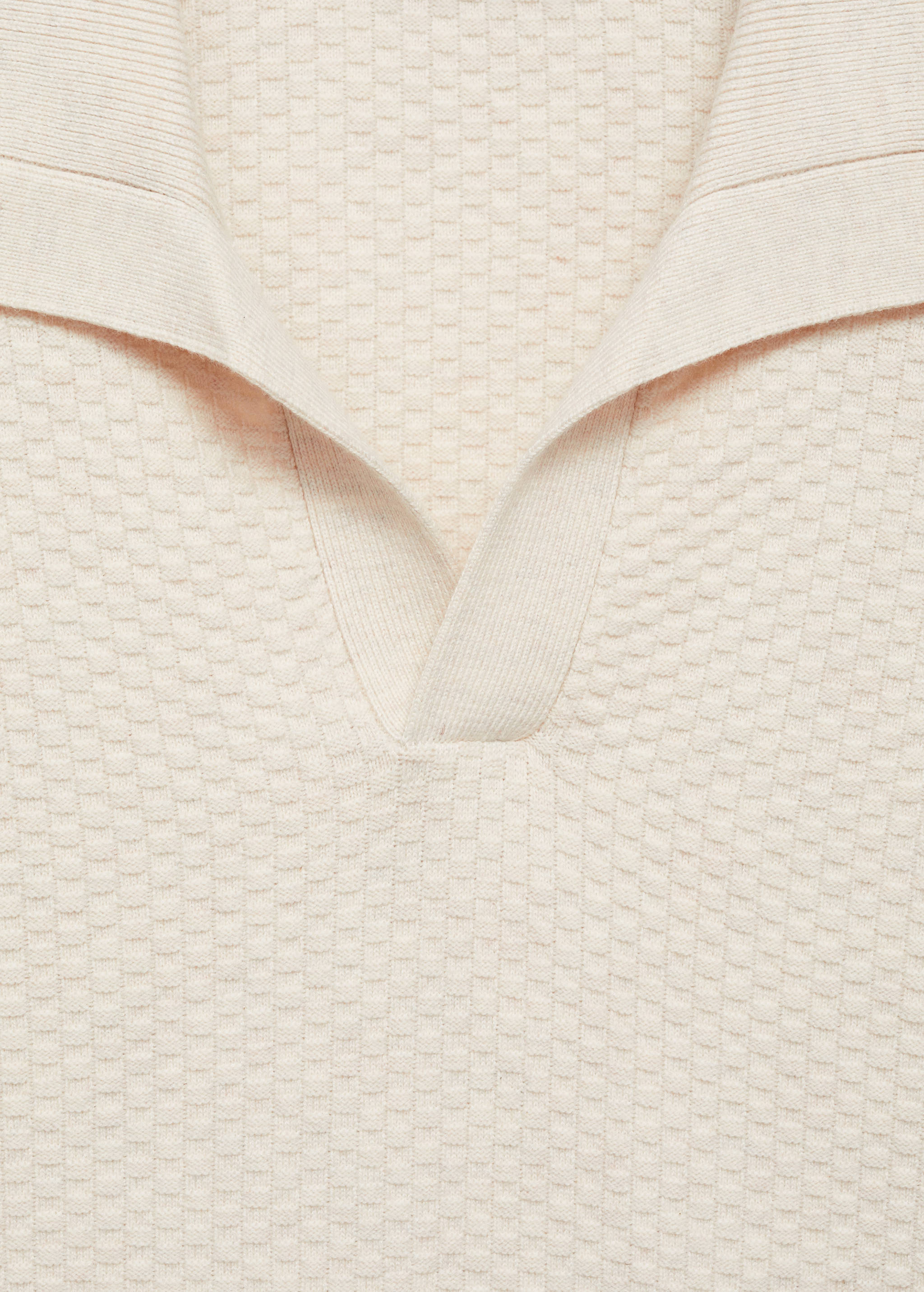 Cotton-blend structured polo sweater - Details of the article 8