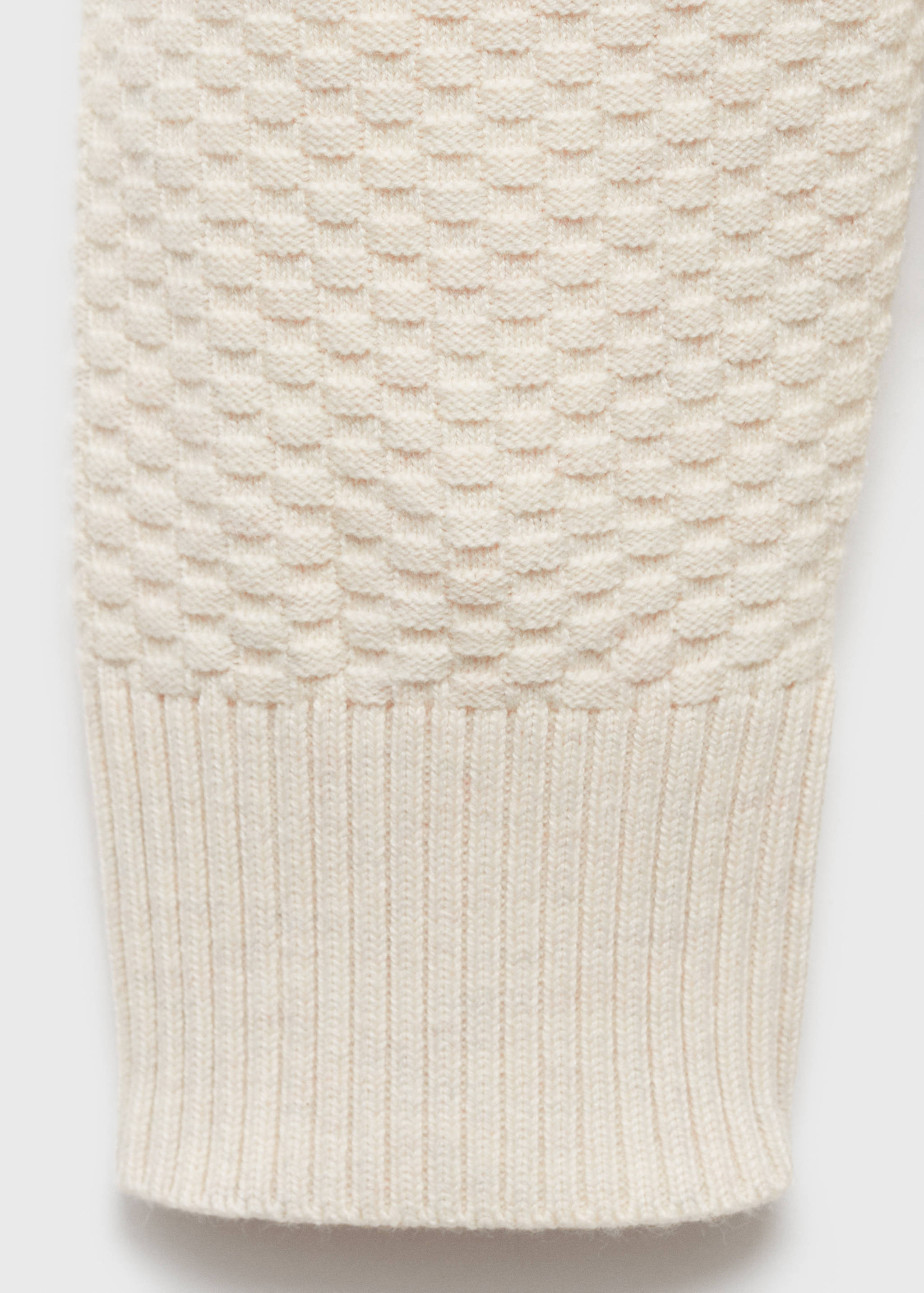 Cotton-blend structured polo sweater - Details of the article 0