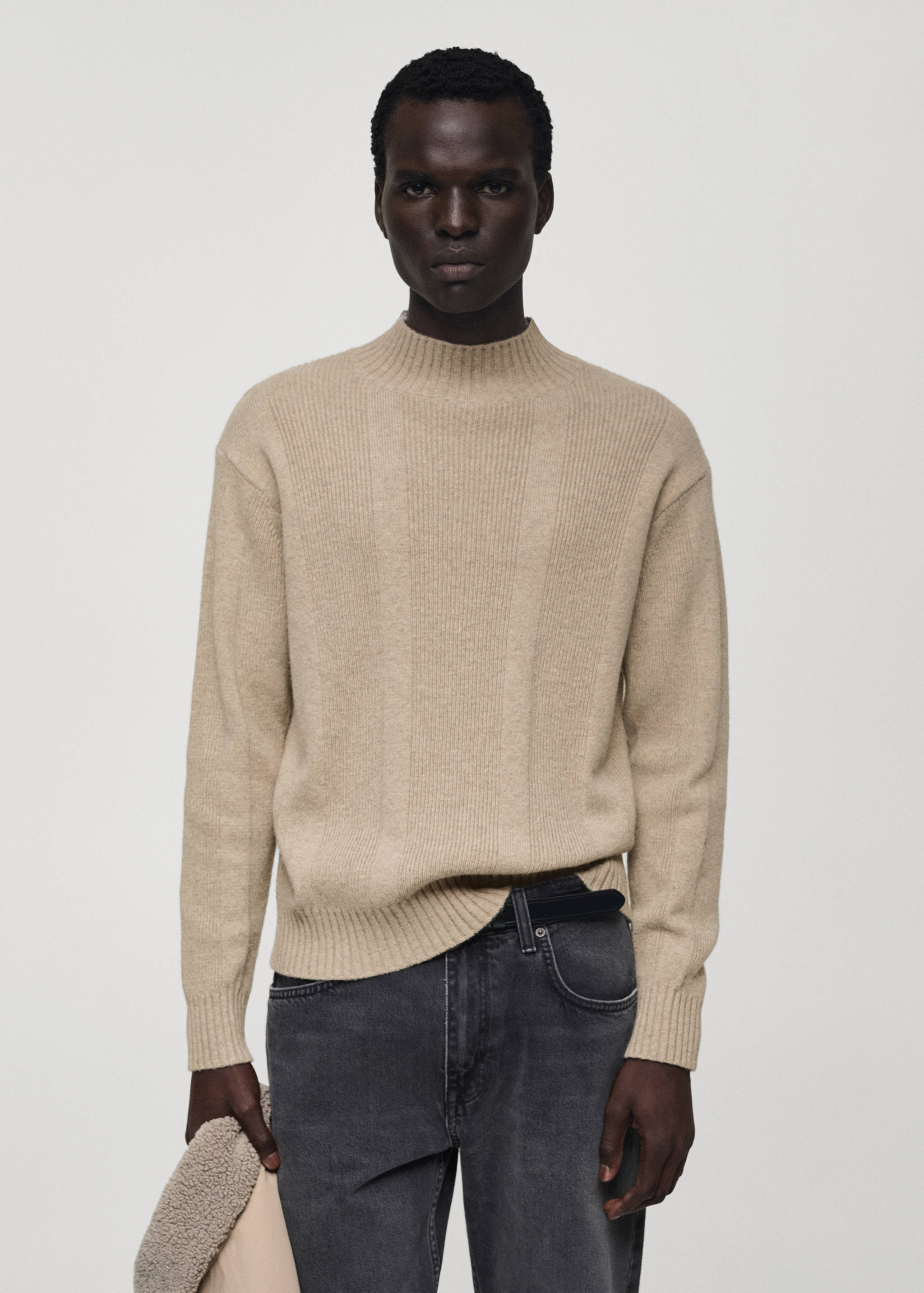 Jersey punto lana estructura - Plano medio