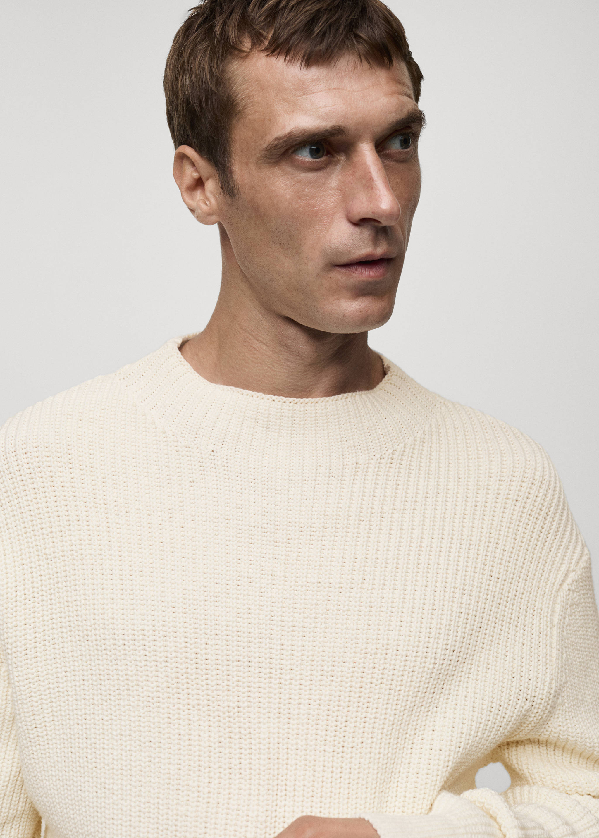 Knitted cotton sweater - Details of the article 1