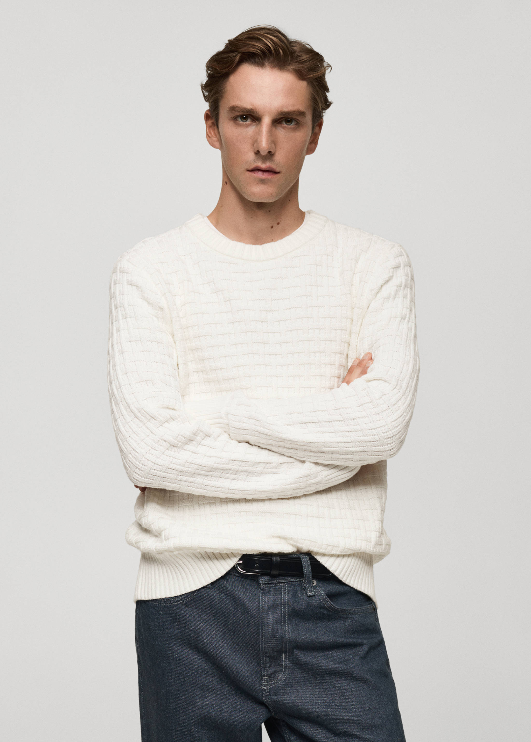 Crossed knit sweater - Medium plane
