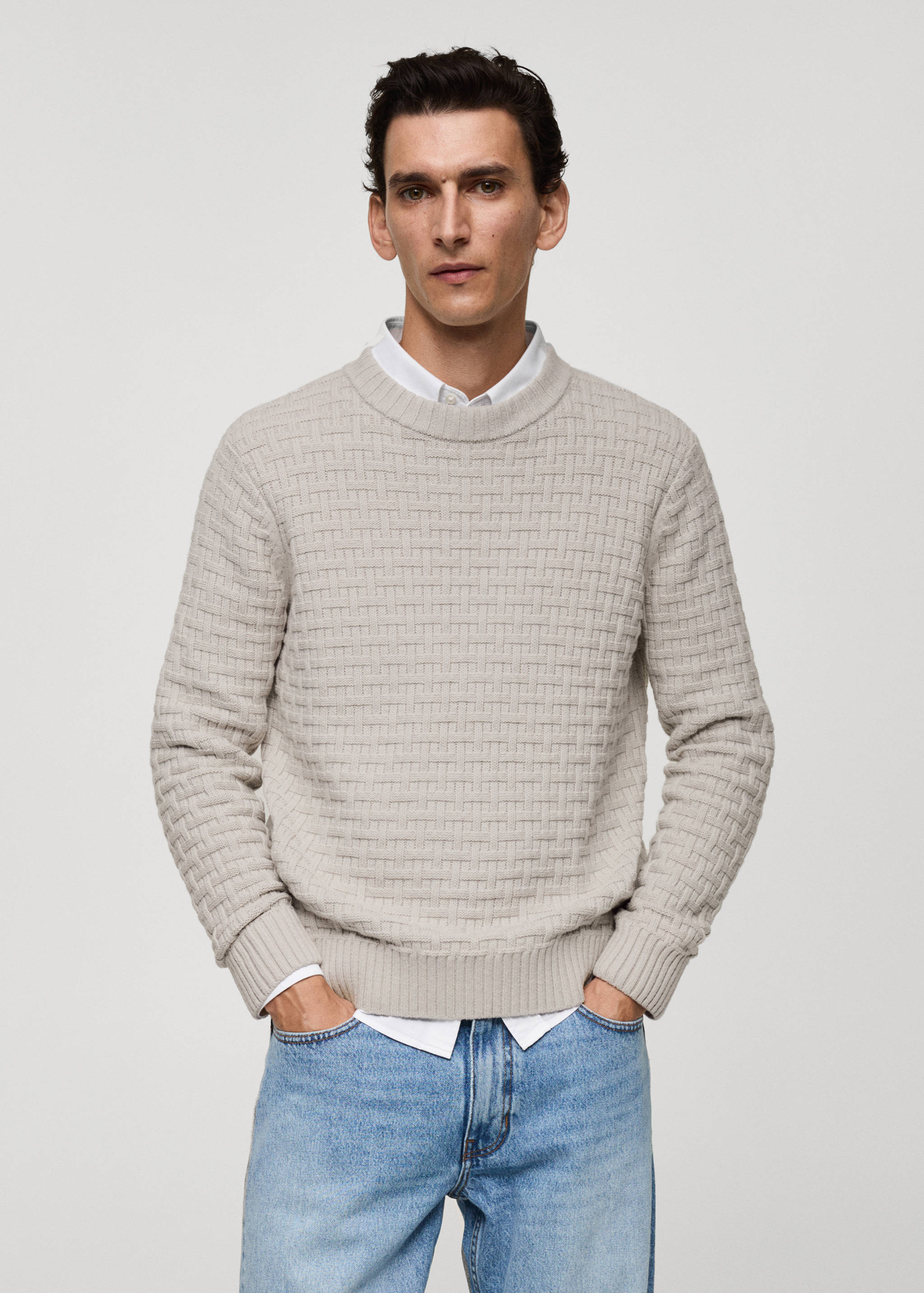 Crossed knit sweater - Medium plane