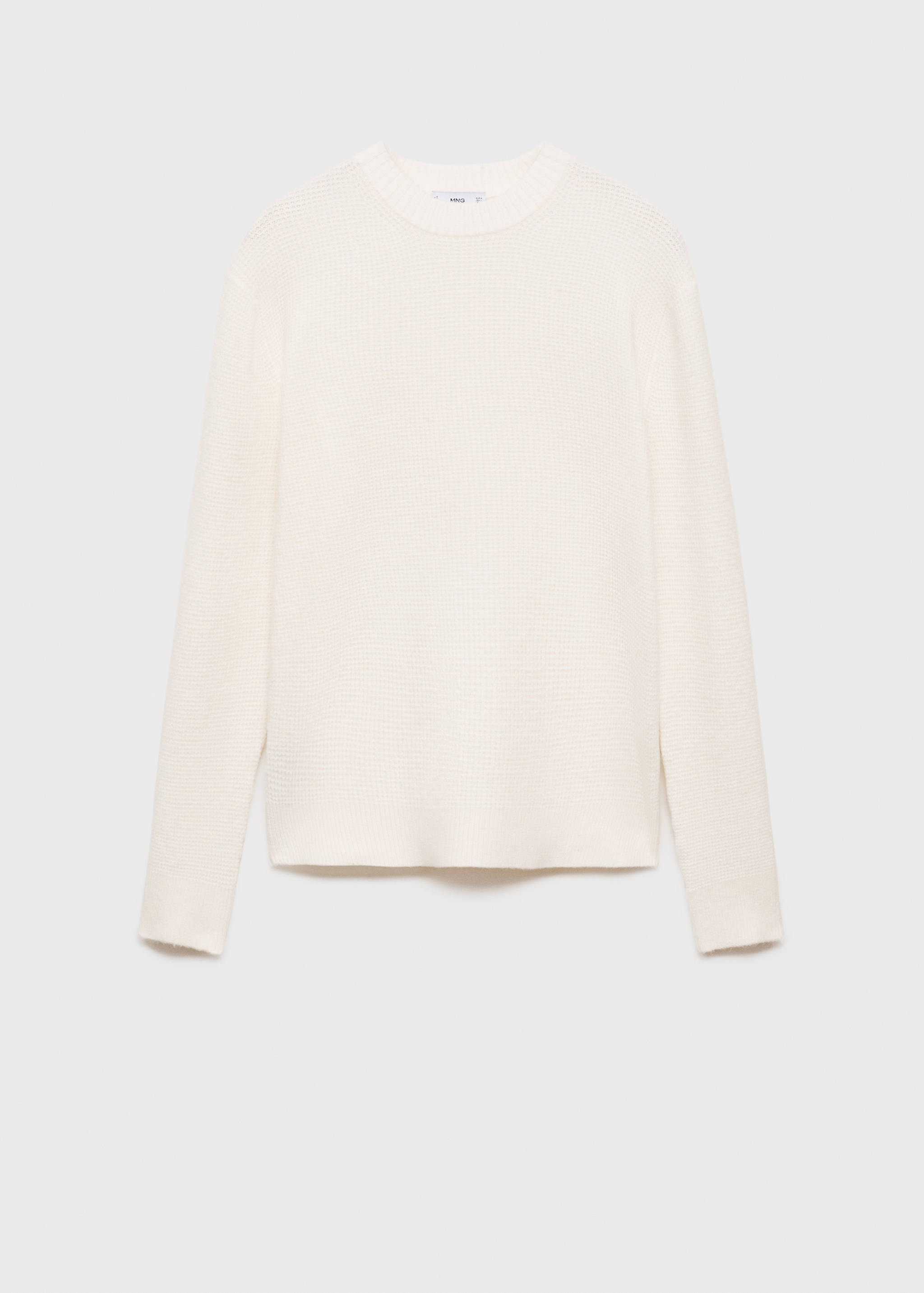 Knitted sweater with check structure - Article without model