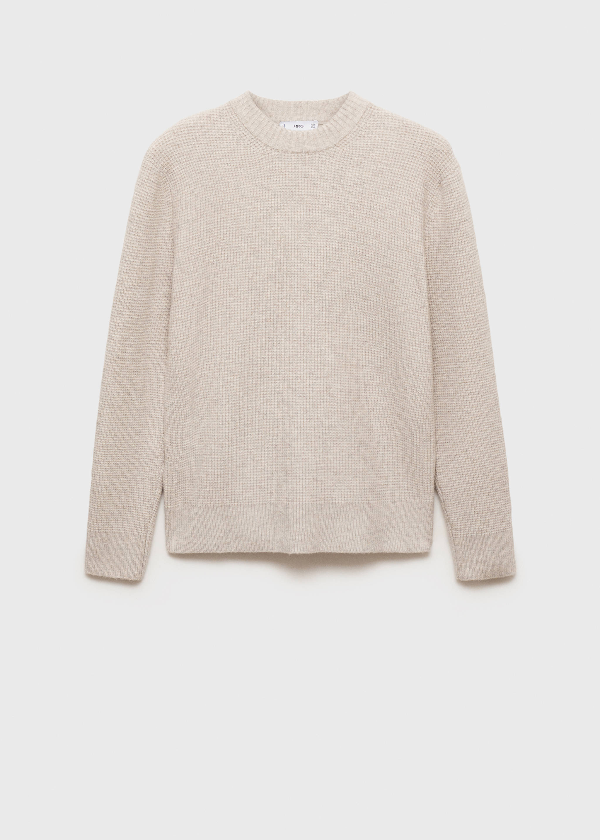 Knitted sweater with check structure - Article without model