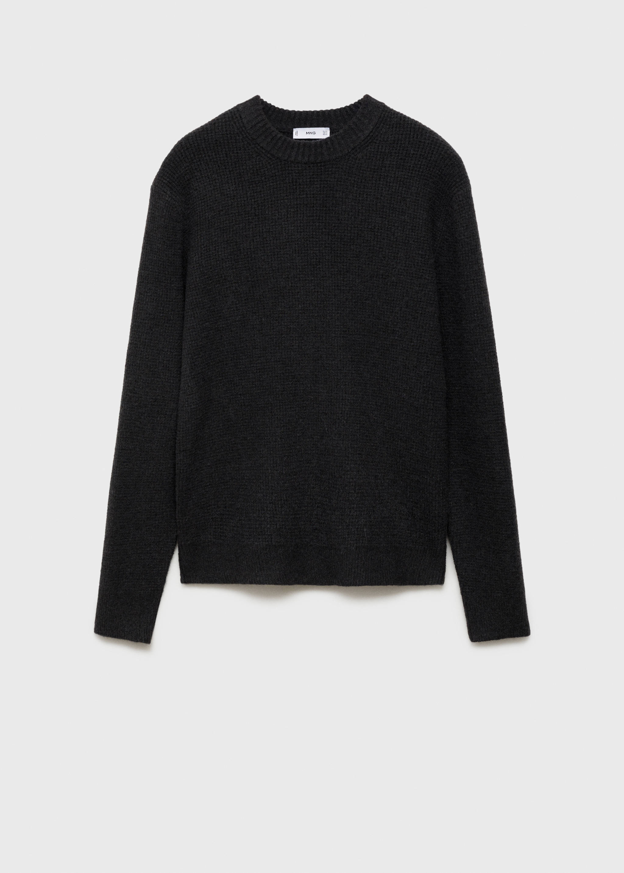 Knitted sweater with check structure - Article without model