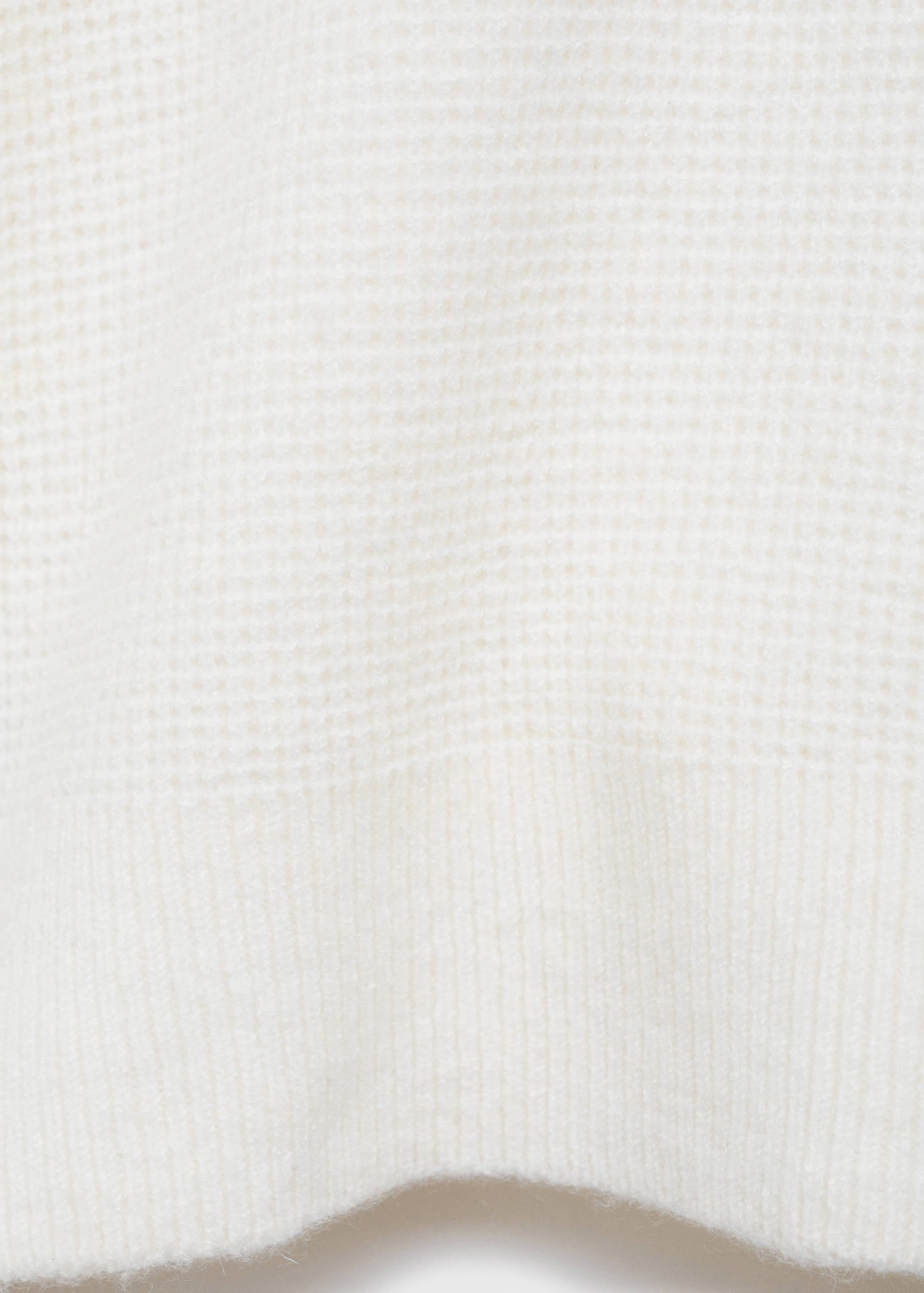 Knitted structured check polo sweater - Details of the article 0