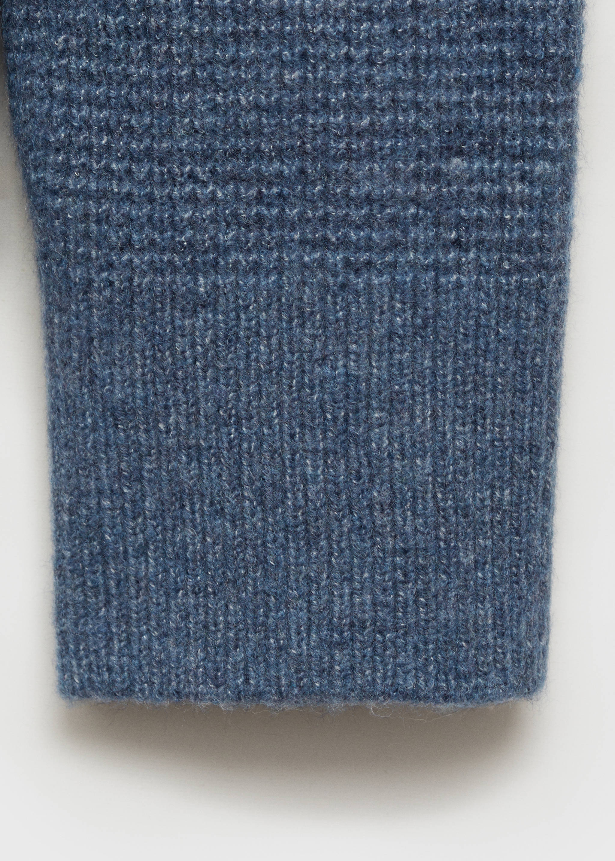 Knitted structured check polo sweater - Details of the article 0