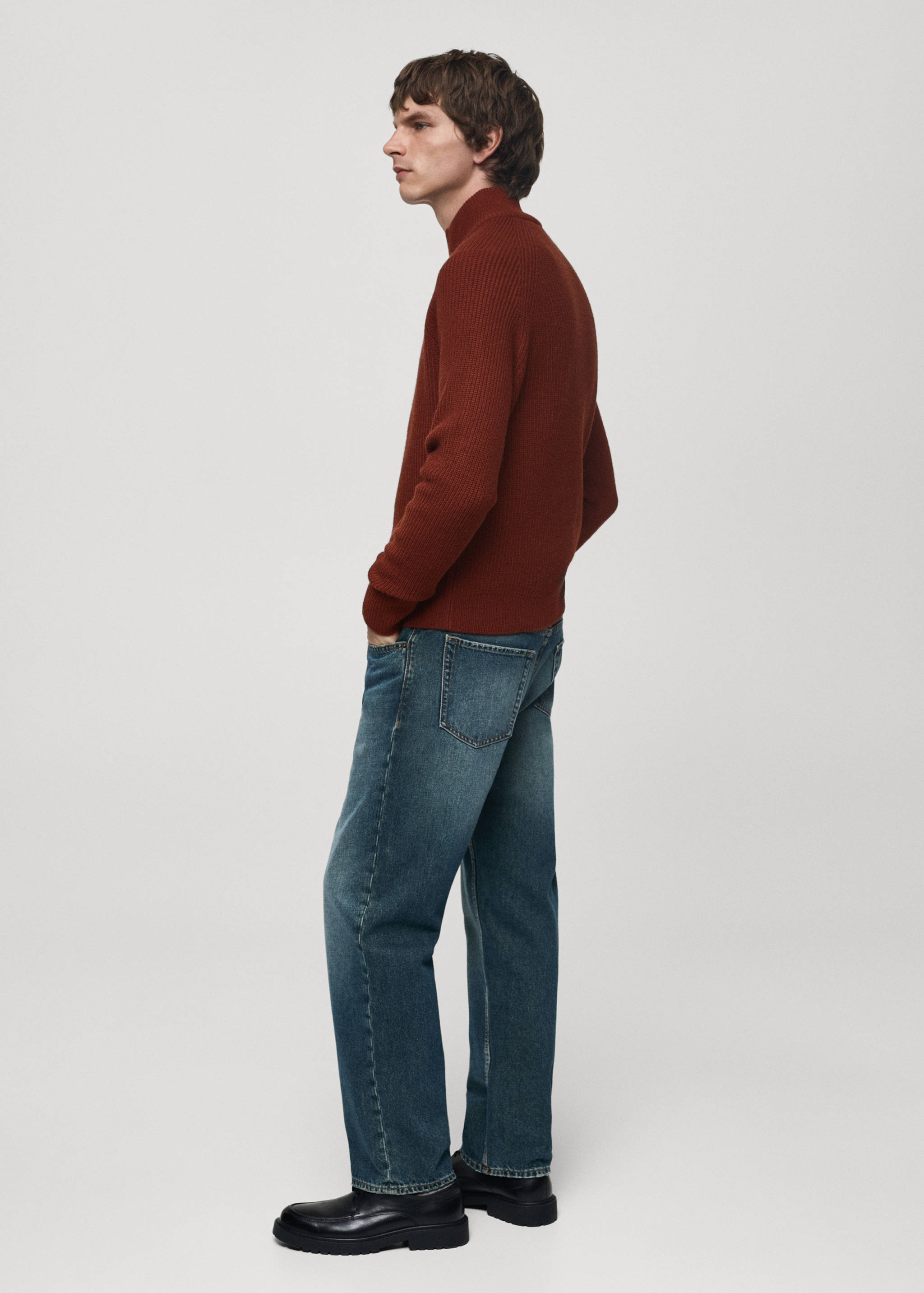 Rib-knit sweater with perkins neck - Details of the article 2