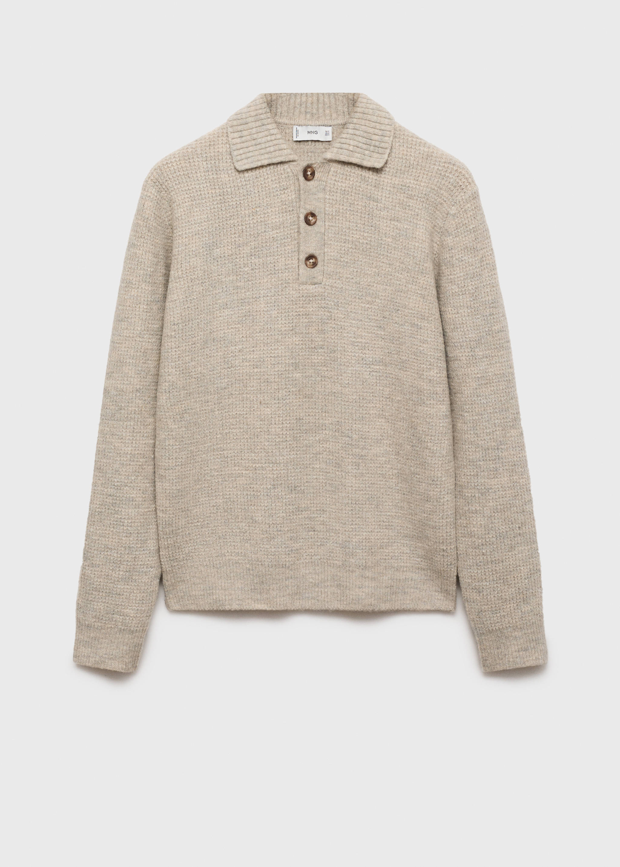 Regular-fit knitted polo sweater - Article without model