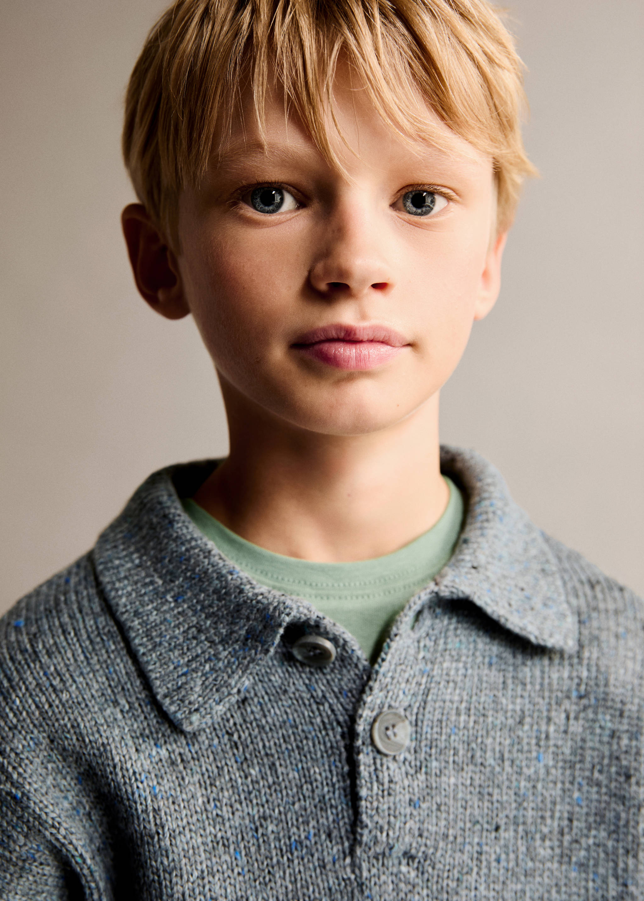 Knitted polo-neck sweater - Details of the article 1