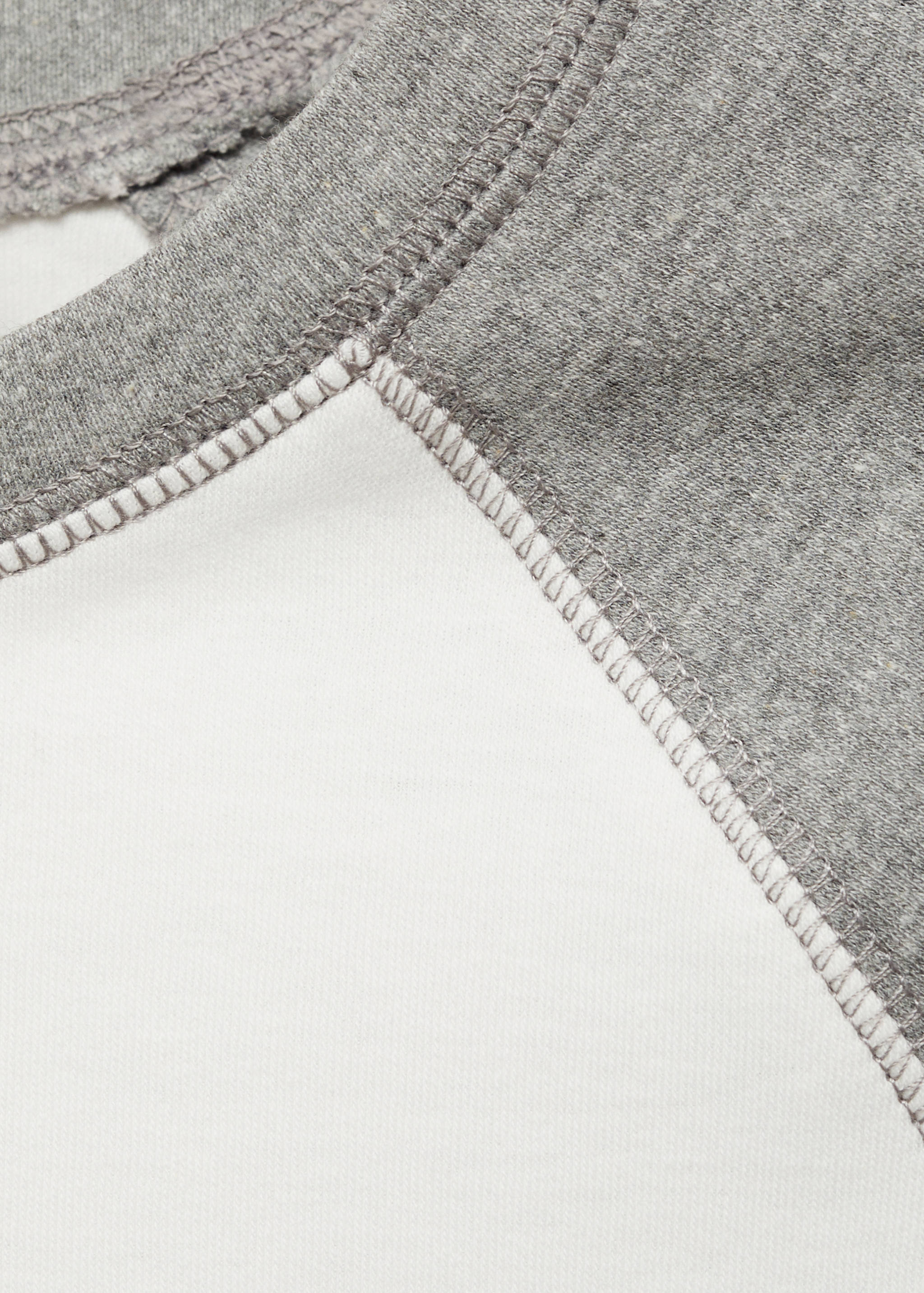 对比色长袖T恤 - null