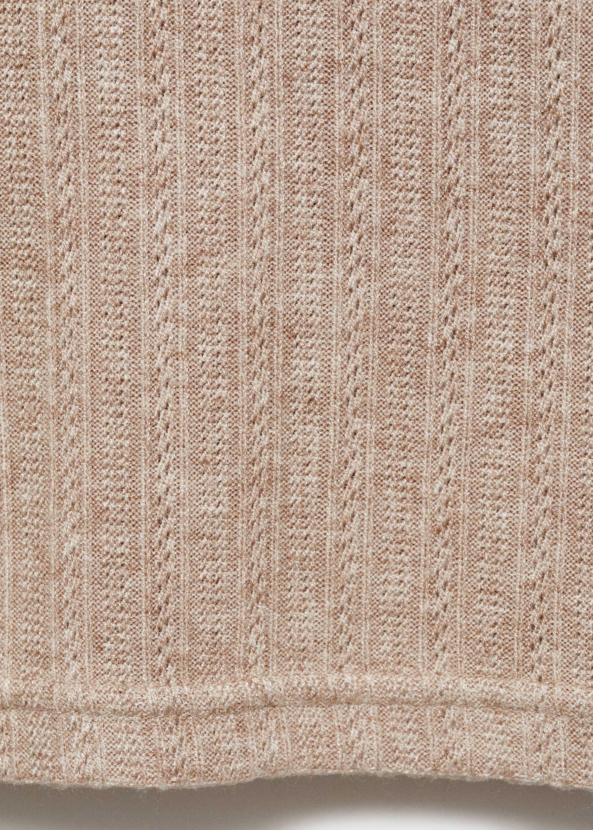 Long-sleeved pointelle t-shirt - Details of the article 0