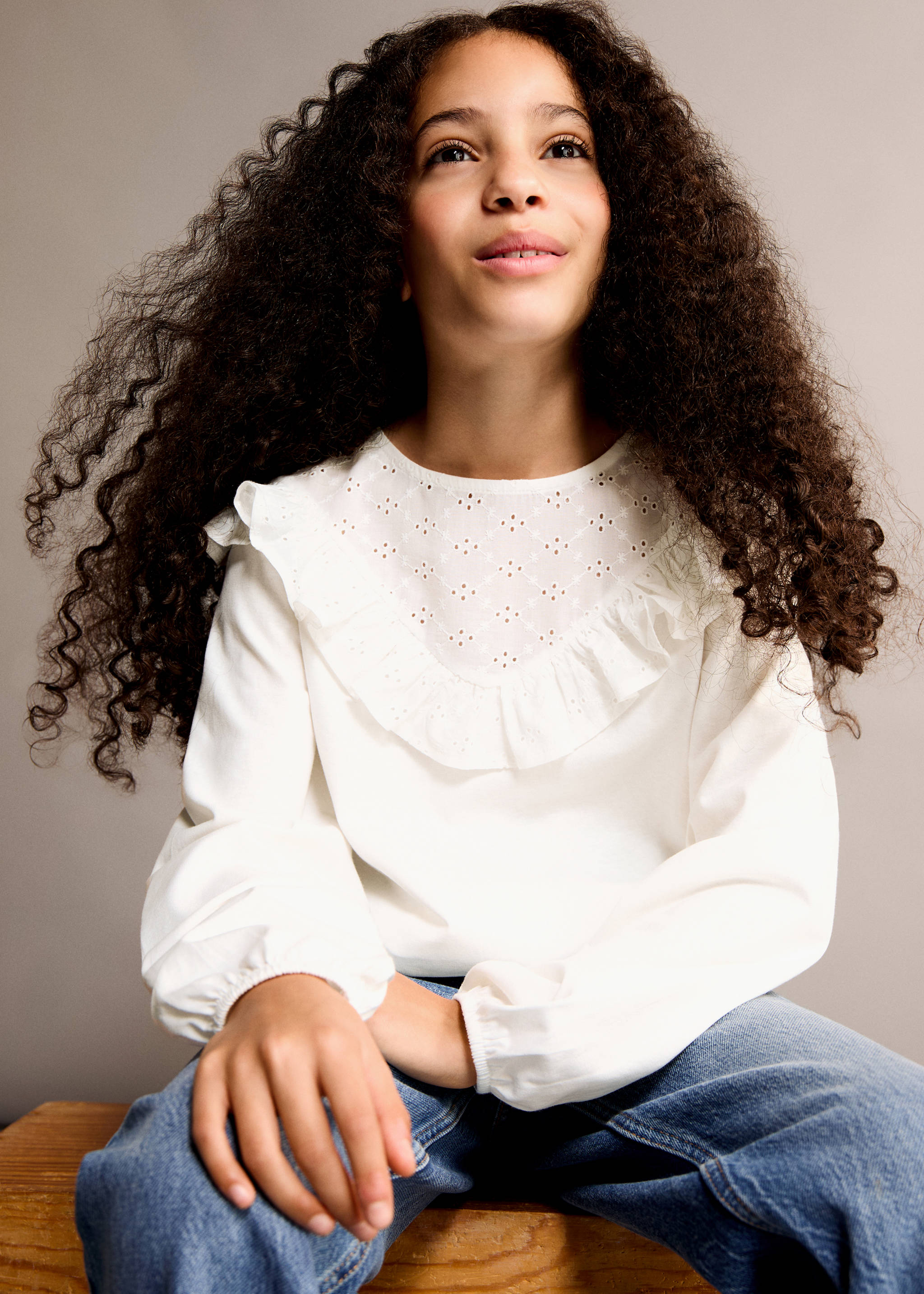 T-shirt détails brodés - Plan général