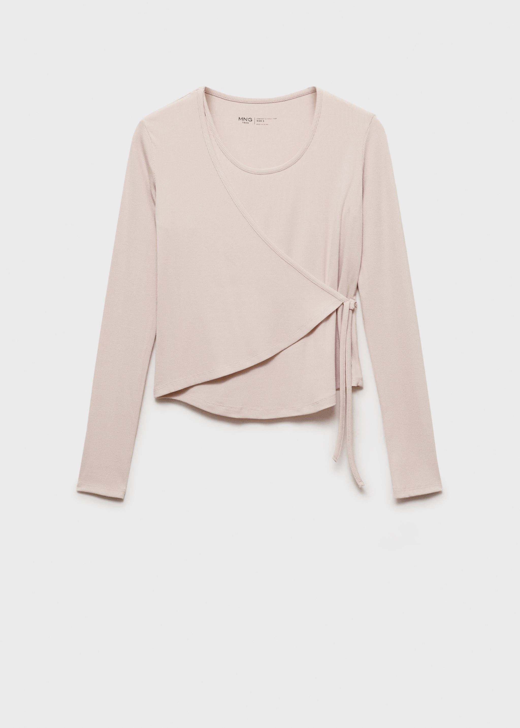 Футболка с запахом и бантом - Изделие без модели