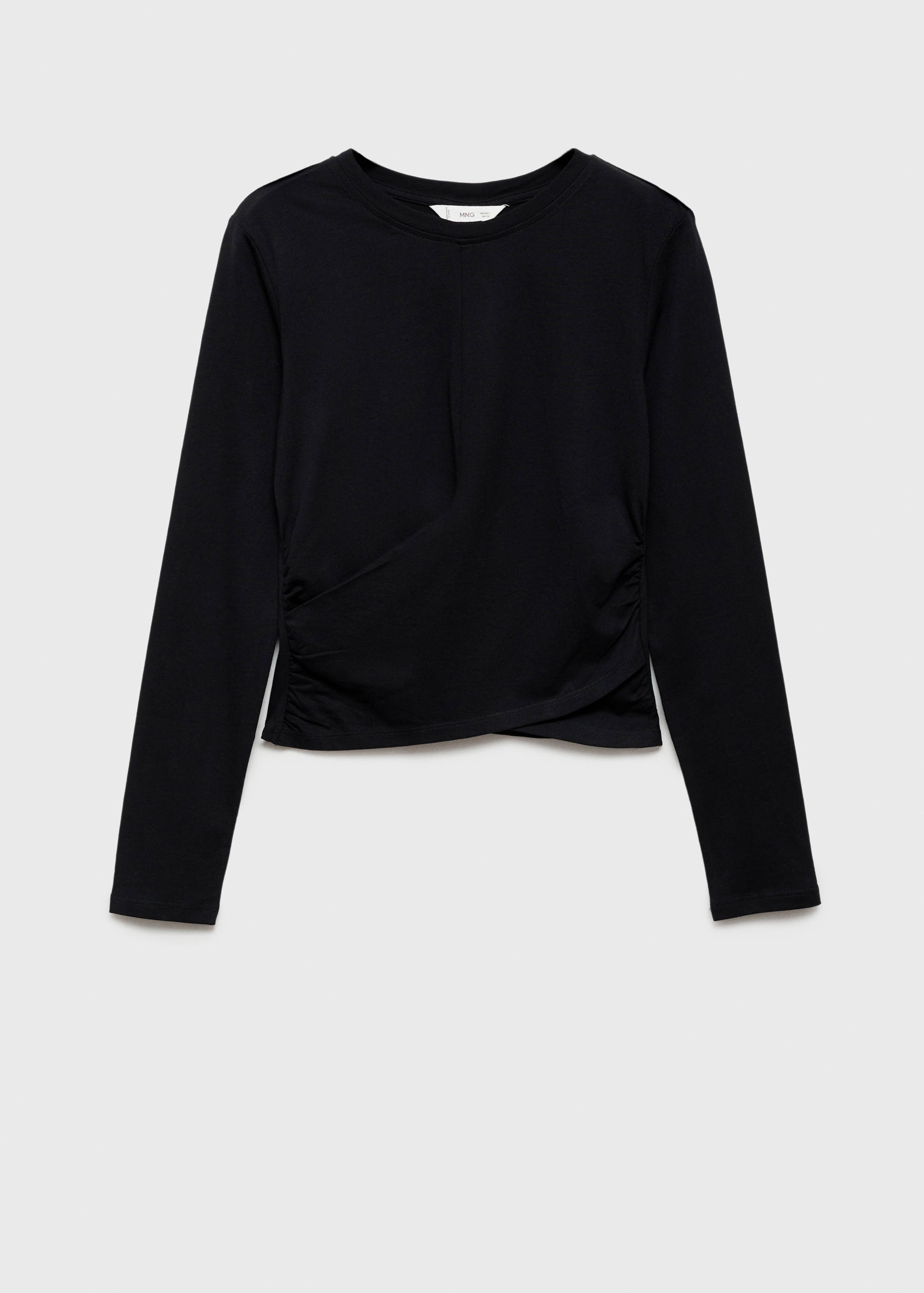 Wrap detail cotton t-shirt - Article without model