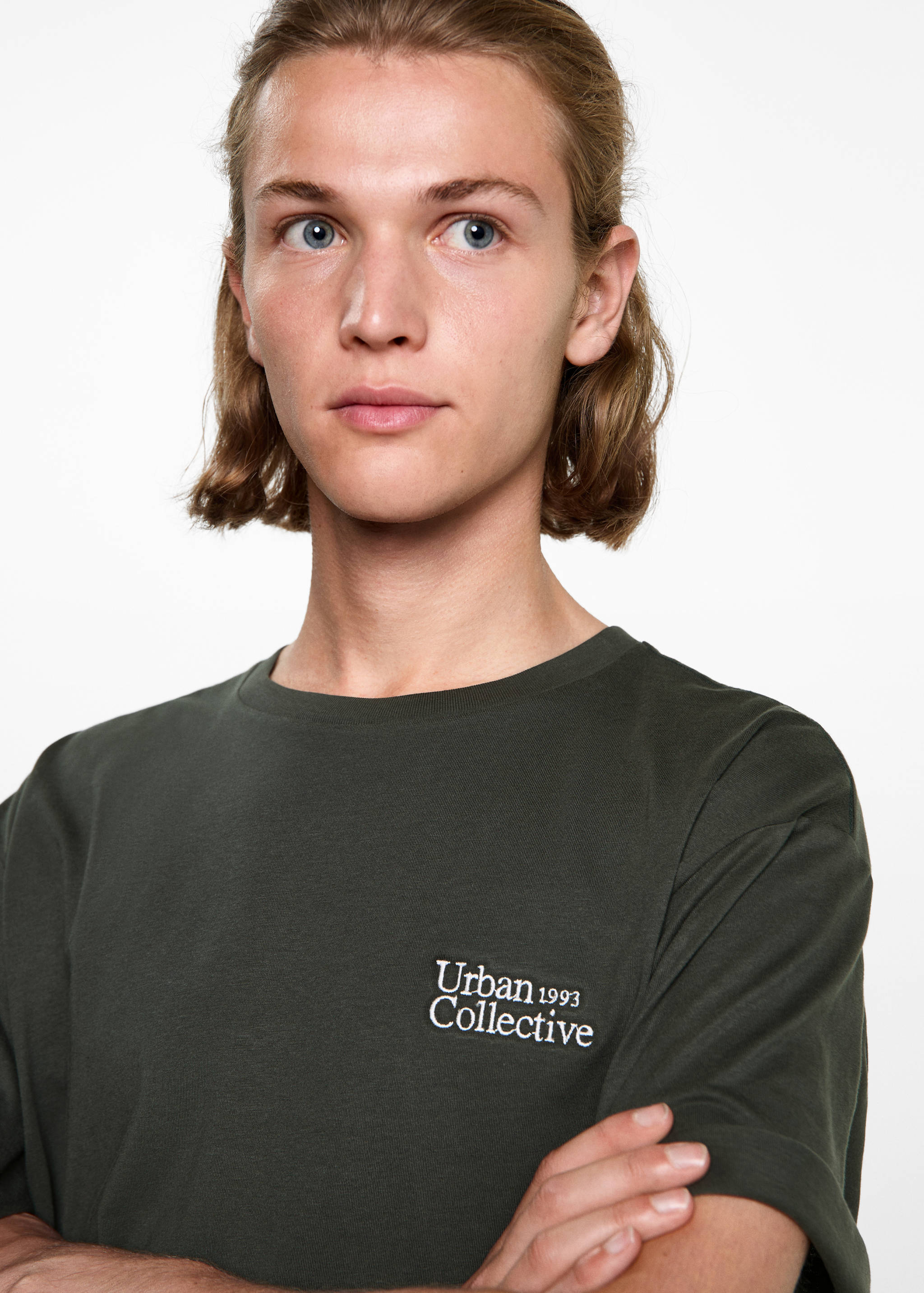 T-shirt coton détail brodé - Détail de l'article 1