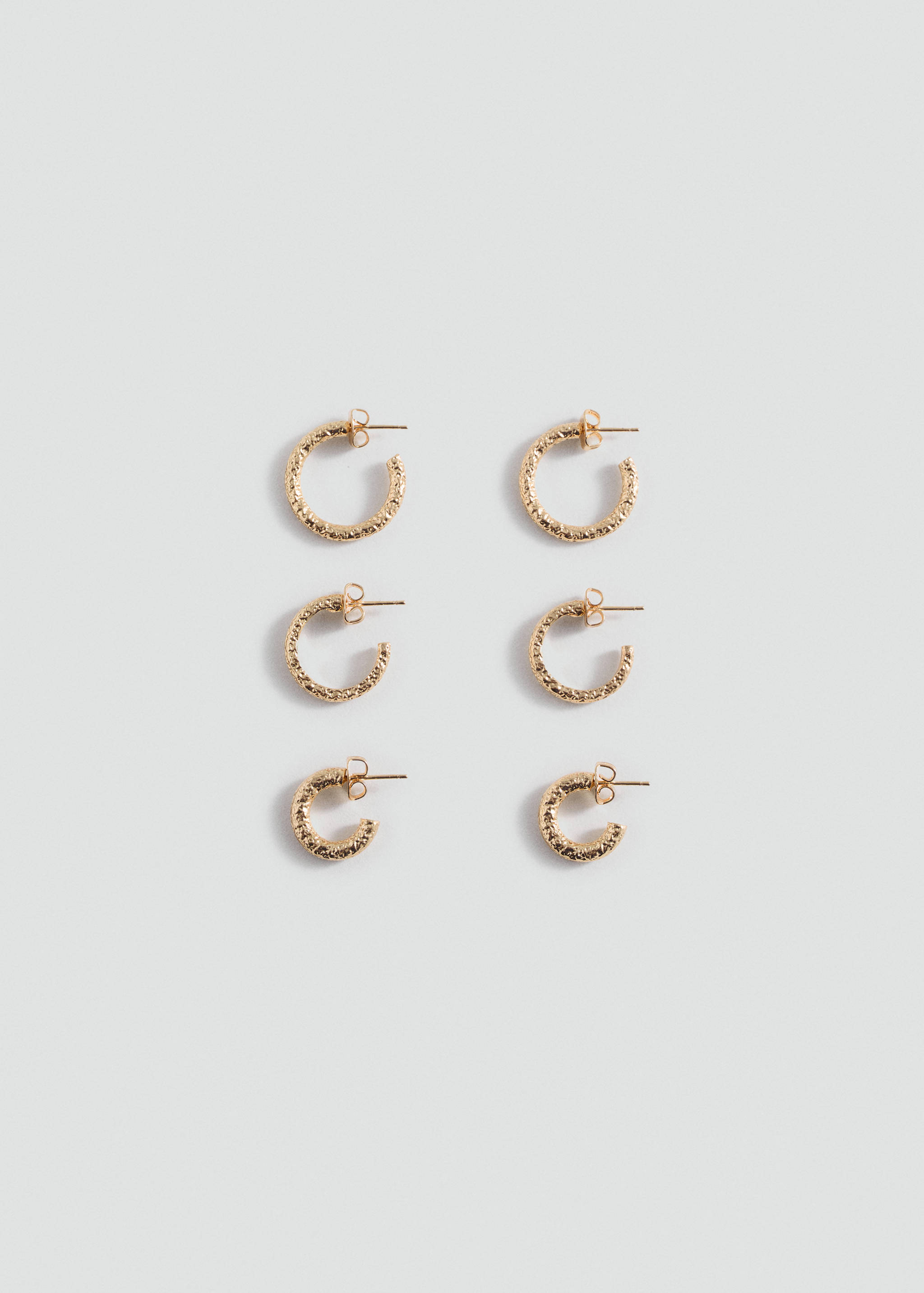 Pack of 3 hoop earrings - Article without model